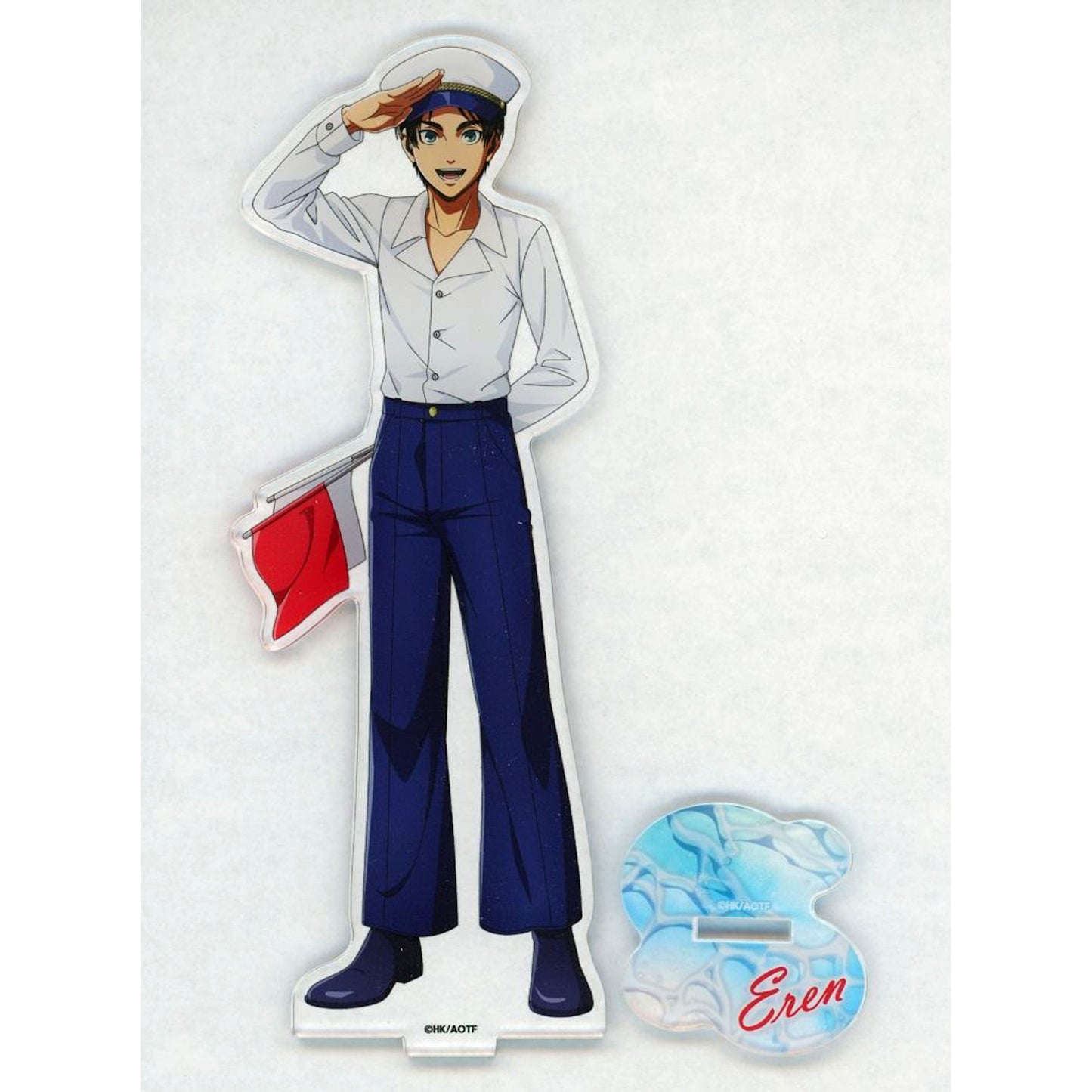 Eren Yeager Marine Look Attack on Titan x Karaoke Manekineko Acrylic Stand [USED]