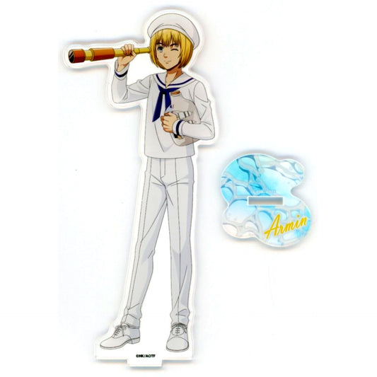 Armin Arlert Marine Look Attack on Titan x Karaoke Manekineko Acrylic Stand [USED]