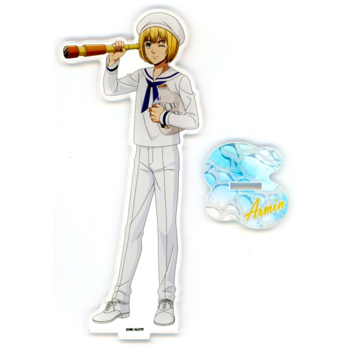Armin Arlert Marine Look Attack on Titan x Karaoke Manekineko Acrylic Stand [USED]