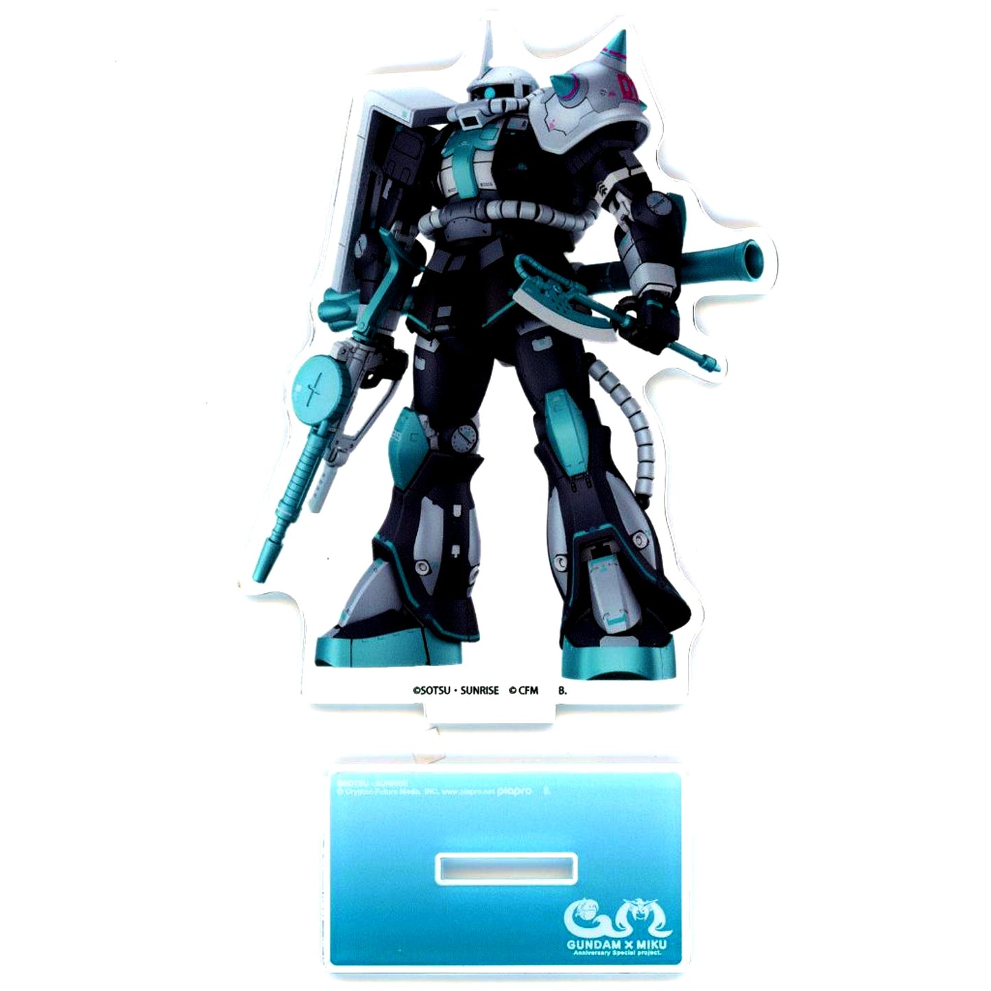 MS-06S Zaku II Hatsune Miku Ver. Gundam 45th Anniversary x Hatsune Miku Acrylic Stand Standard Size [USED]