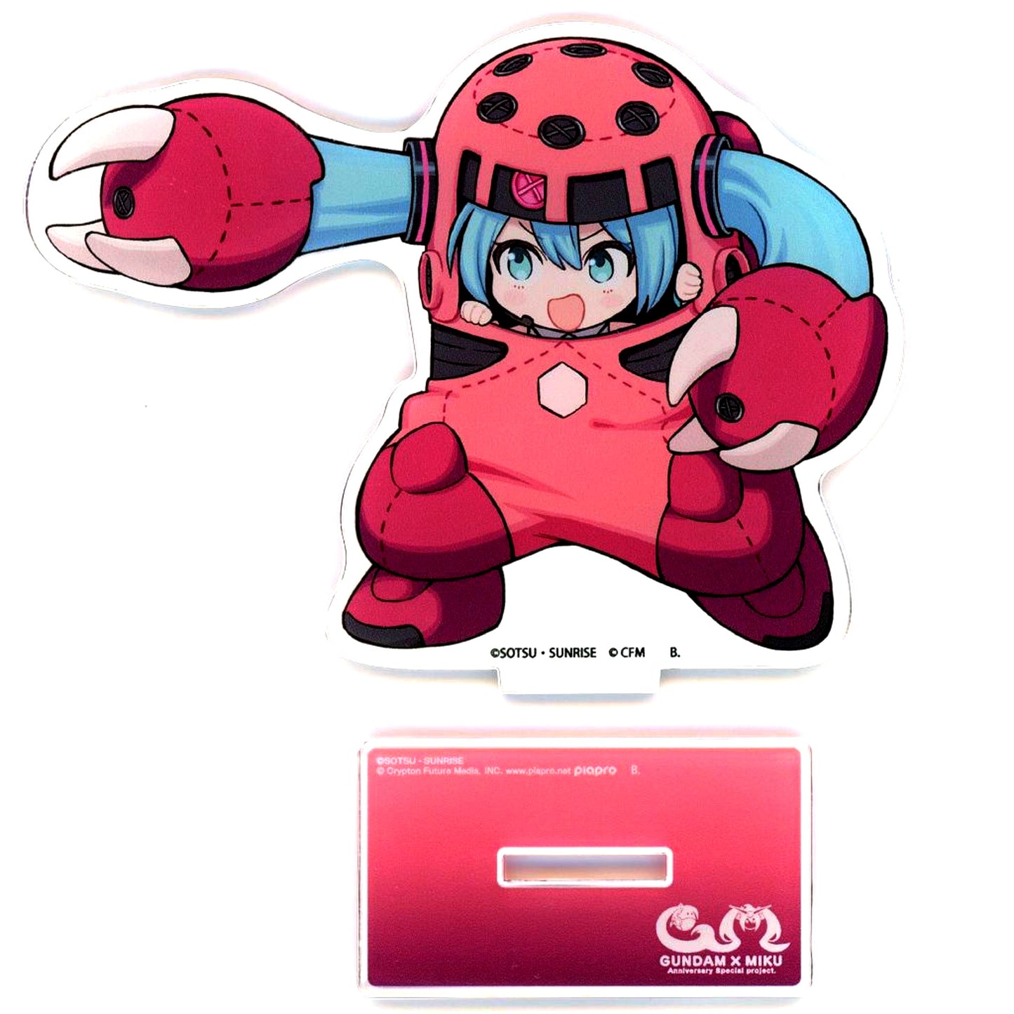 Hatsune Miku x Z'Gok Char Custom Gundam 45th Anniversary x Hatsune Miku Acrylic Stand Standard Size [USED]