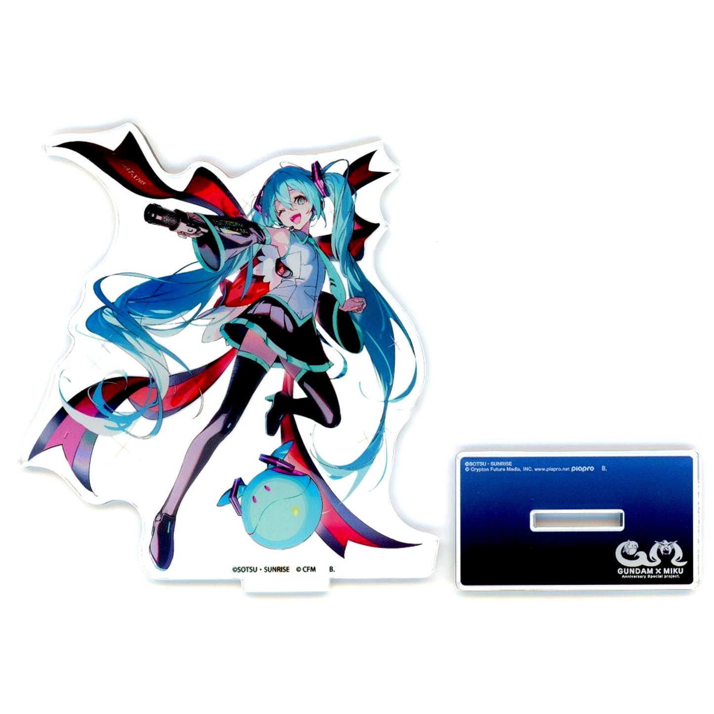 Hatsune Miku x Aile Strike Gundam Gundam 45th Anniversary x Hatsune Miku Acrylic Stand Standard Size [USED]