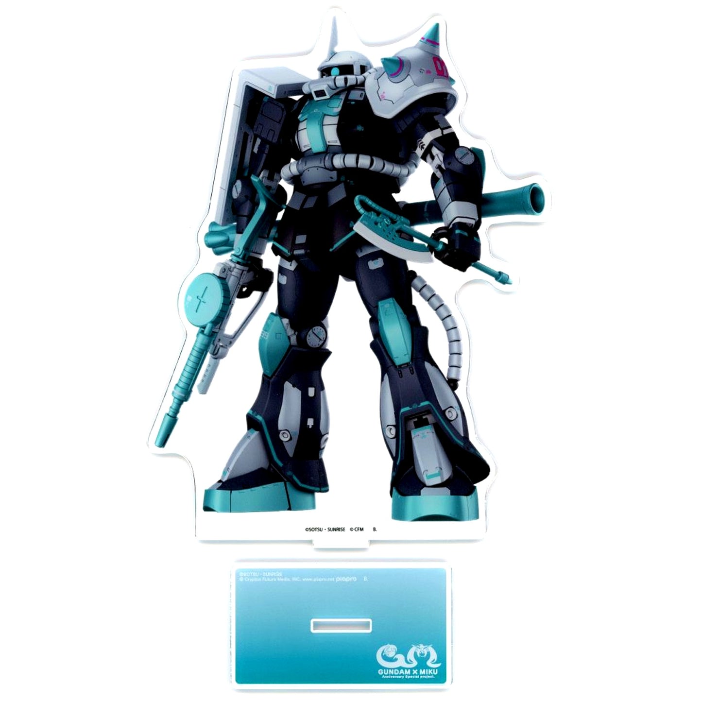 MS-06S Zaku II Hatsune Miku Ver. Gundam 45th Anniversary x Hatsune Miku Big Acrylic Stand [USED]