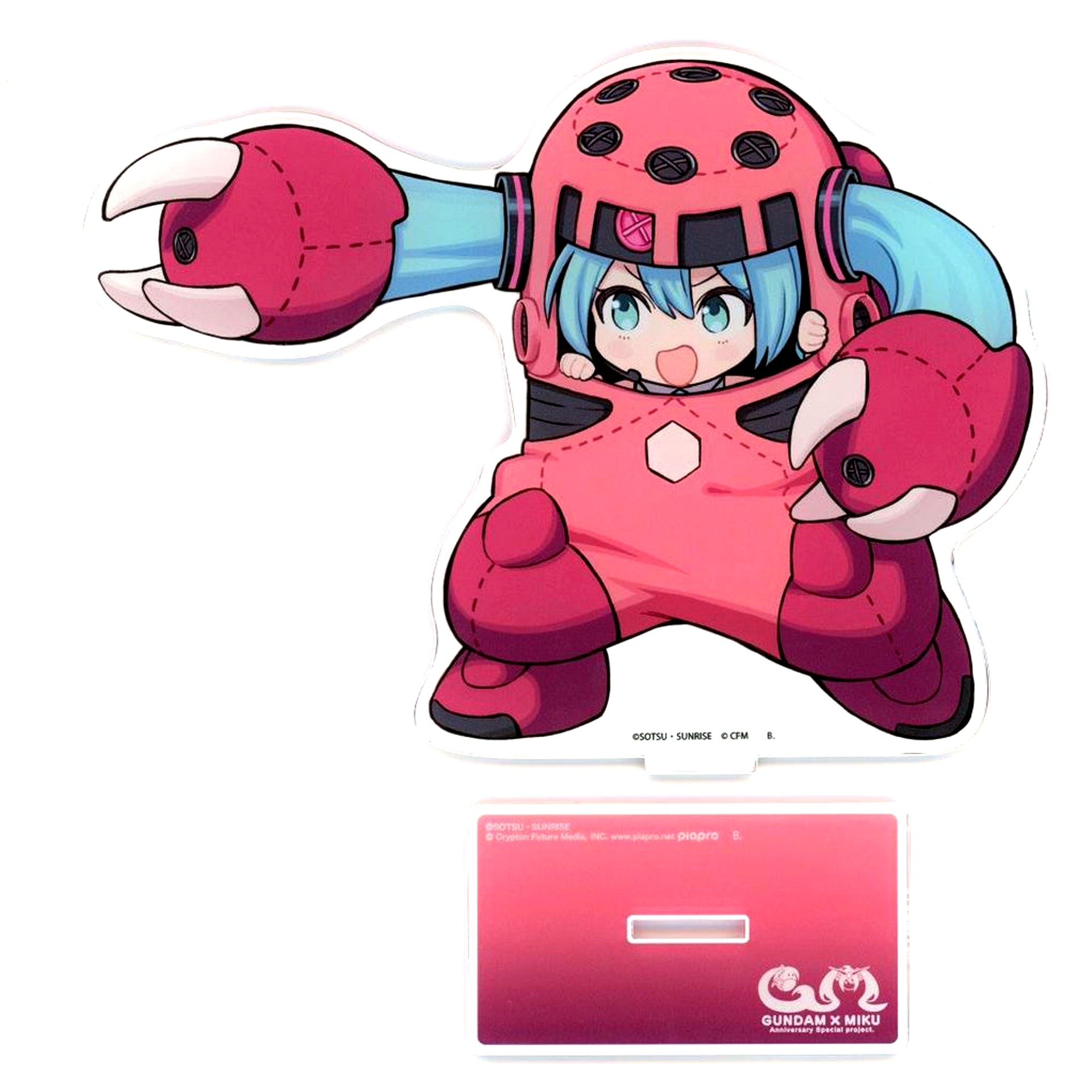 Hatsune Miku x Z'Gok (Char's Custom) Gundam 45th Anniv x Hatsune Miku Big Acrylic Stand [USED]