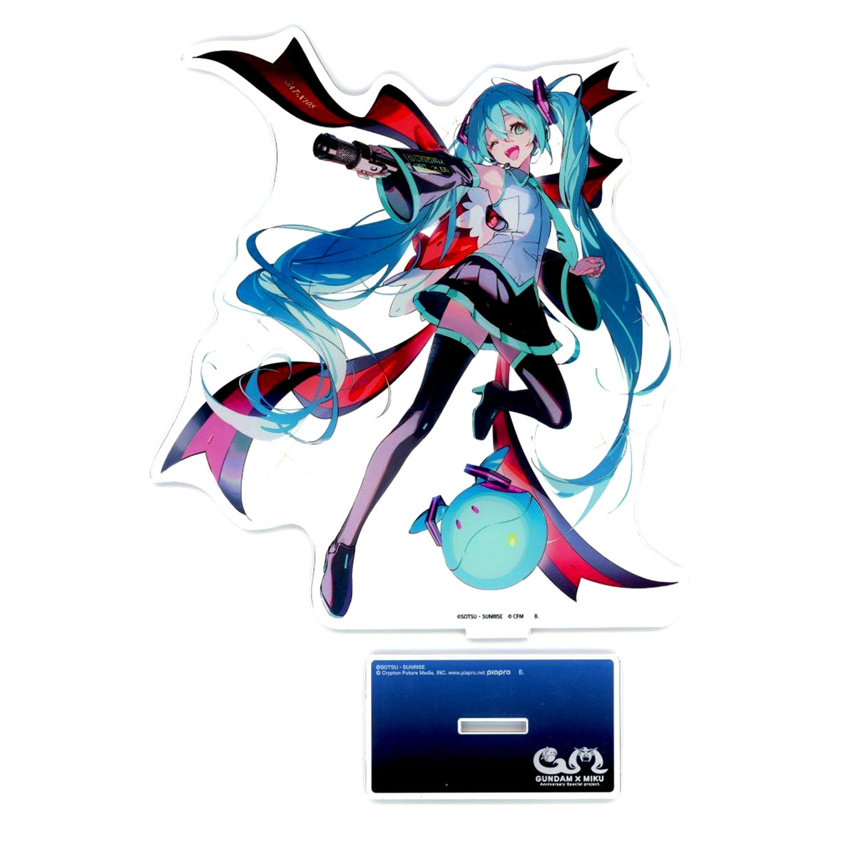 Hatsune Miku x Aile Strike Gundam Gundam 45th Anniversary x Hatsune Miku Big Acrylic Stand [USED]