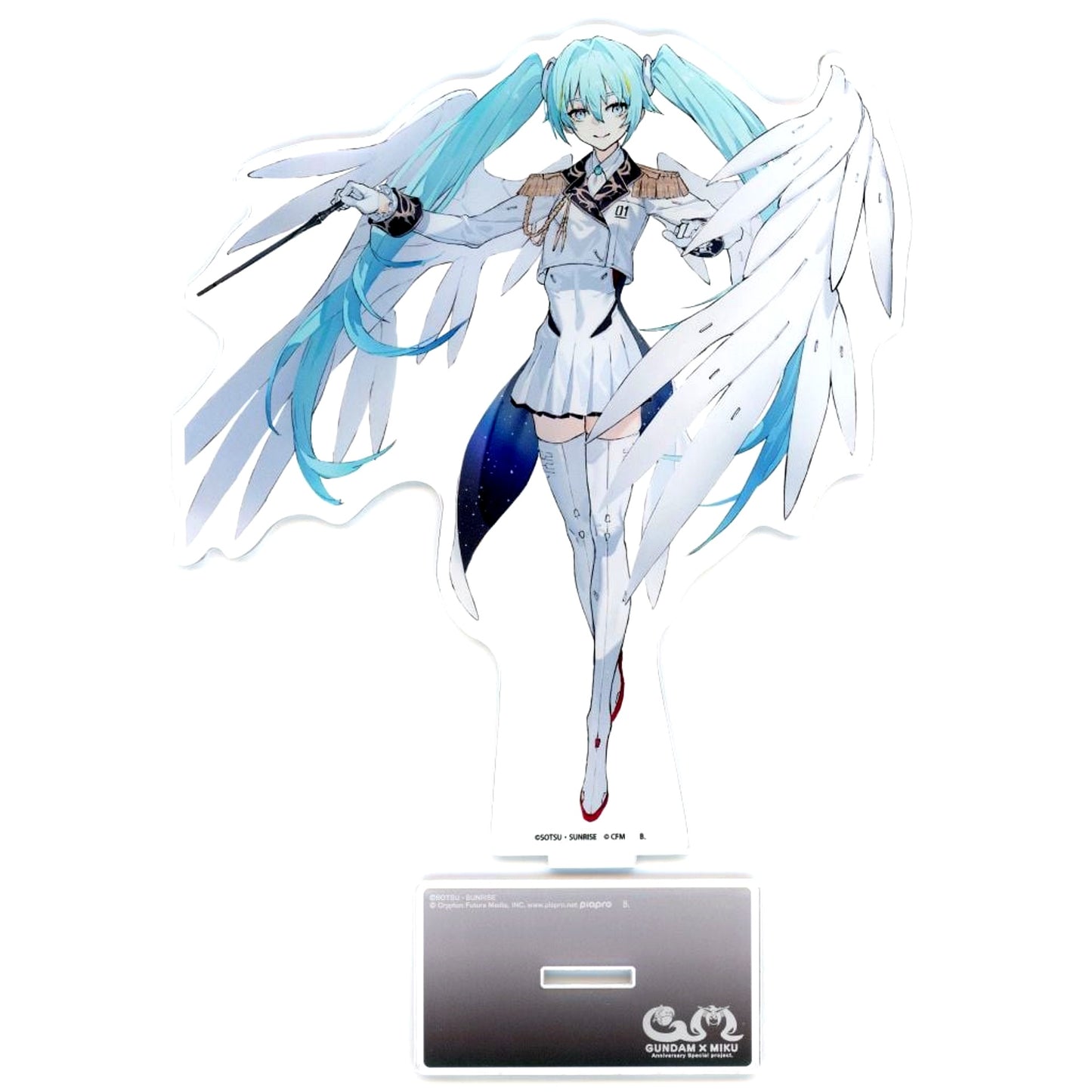 Hatsune Miku x Wing Gundam Zero EW Gundam 45th Anniversary x Hatsune Miku Big Acrylic Stand [USED]