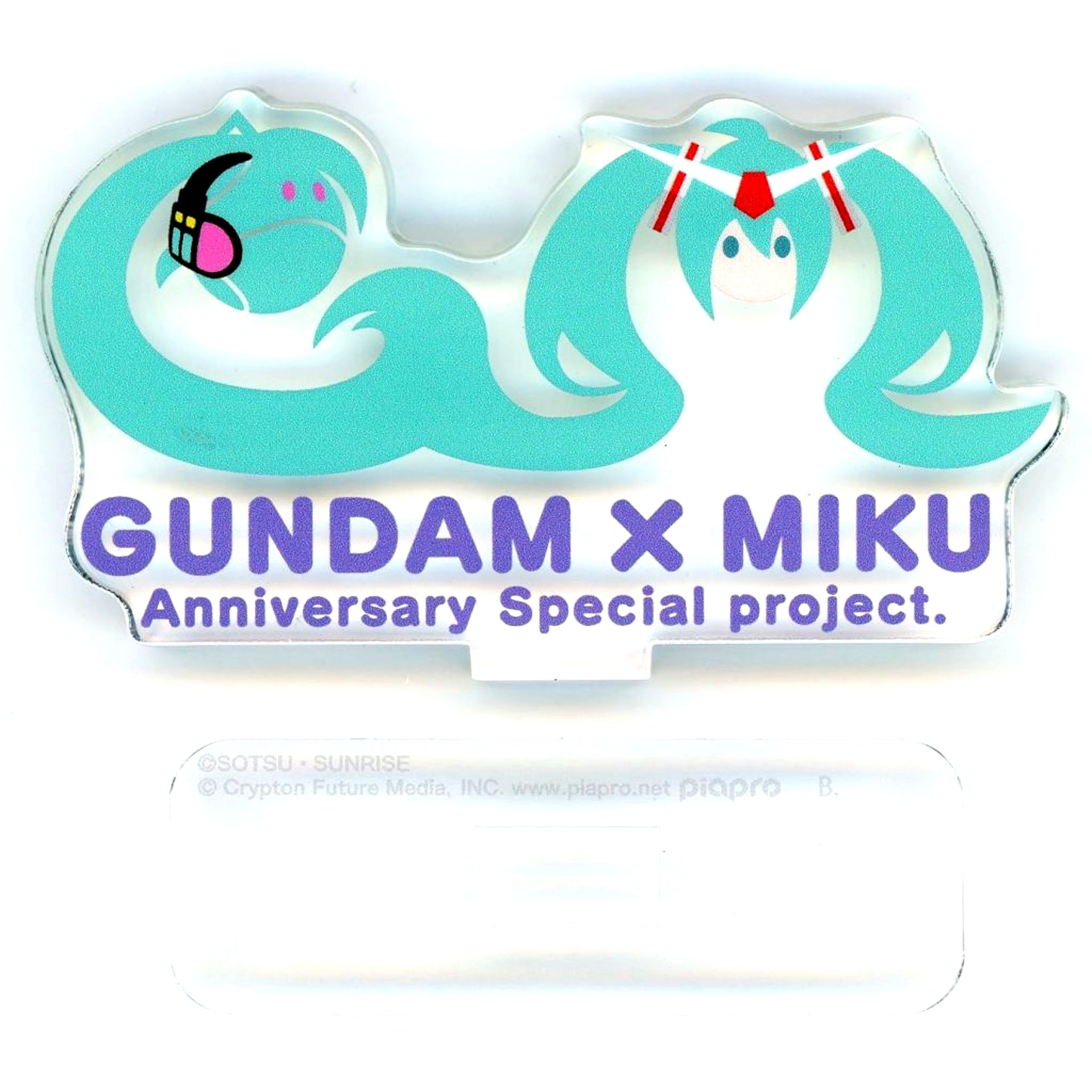 Project Commemorative Logo Acrylic Logo Display EX Gundam 45th Anniversary x Hatsune Miku [USED]