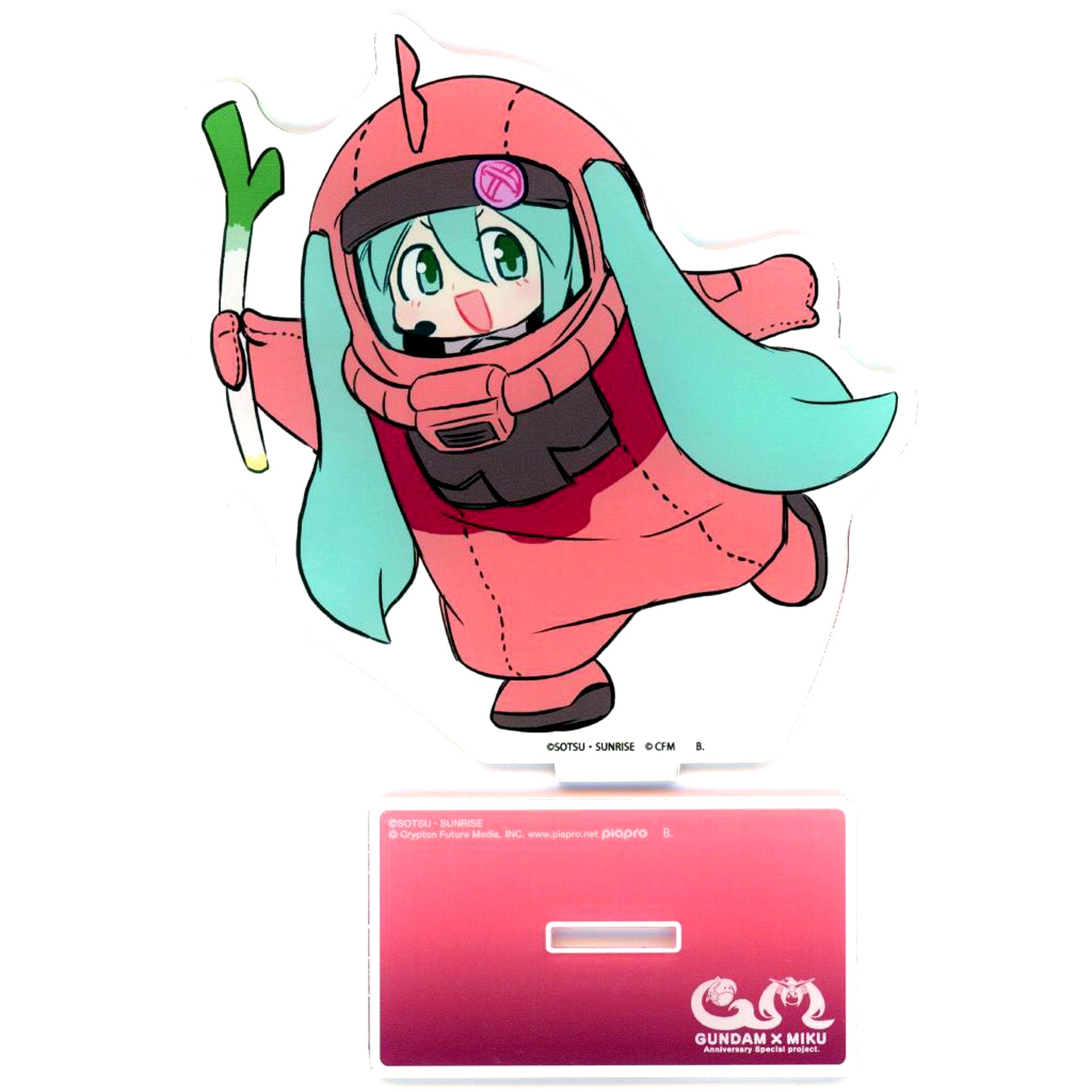 Char's Zaku Gurumi Hatsune Miku Ver. Gundam 45th Anniversary x Hatsune Miku Big Acrylic Stand [USED]