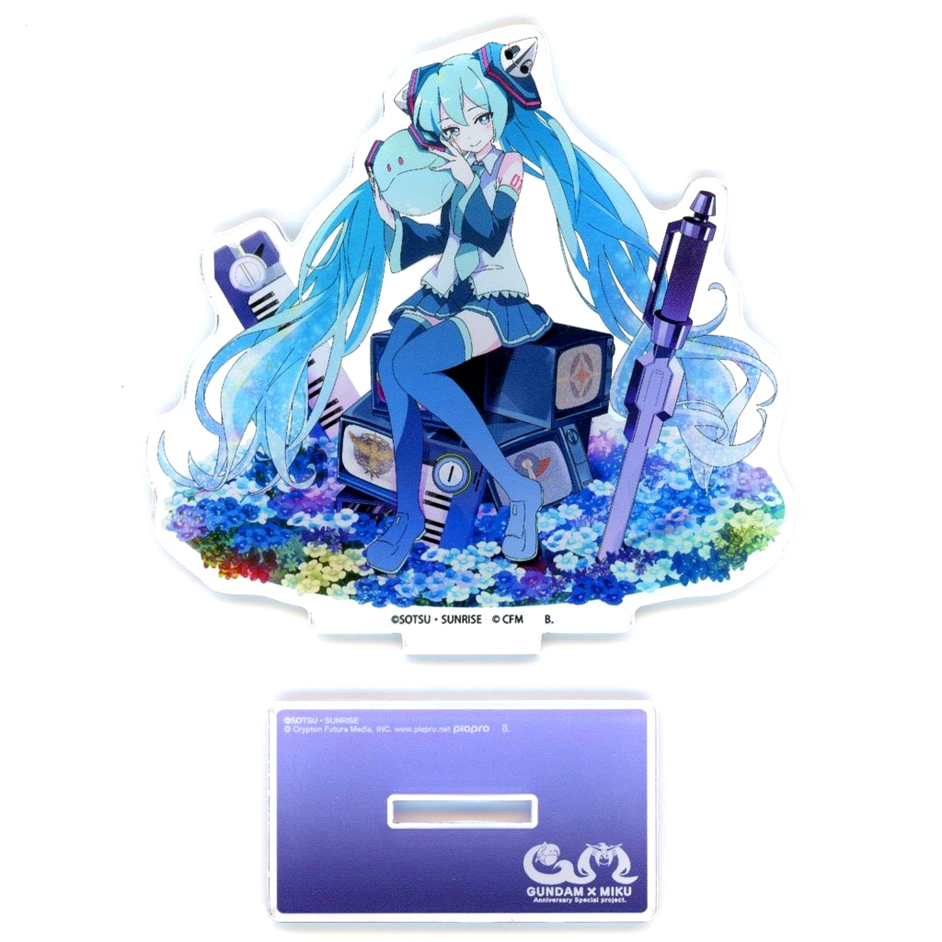 Hatsune Miku x 00 Gundam Gundam 45th Anniversary x Hatsune Miku Acrylic Stand Standard Size [USED]
