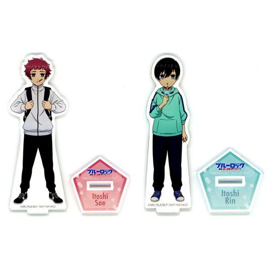 Rin Itoshi Childhood & Sae Itoshi Childhood Illustration Acrylic Stand Set of 2 Bundle Bonus for Blue Lock Season 2 VS. U-20 JAPAN Blu-ray Special Limited Edition Animate Complete Set Purchase Bonus [USED]