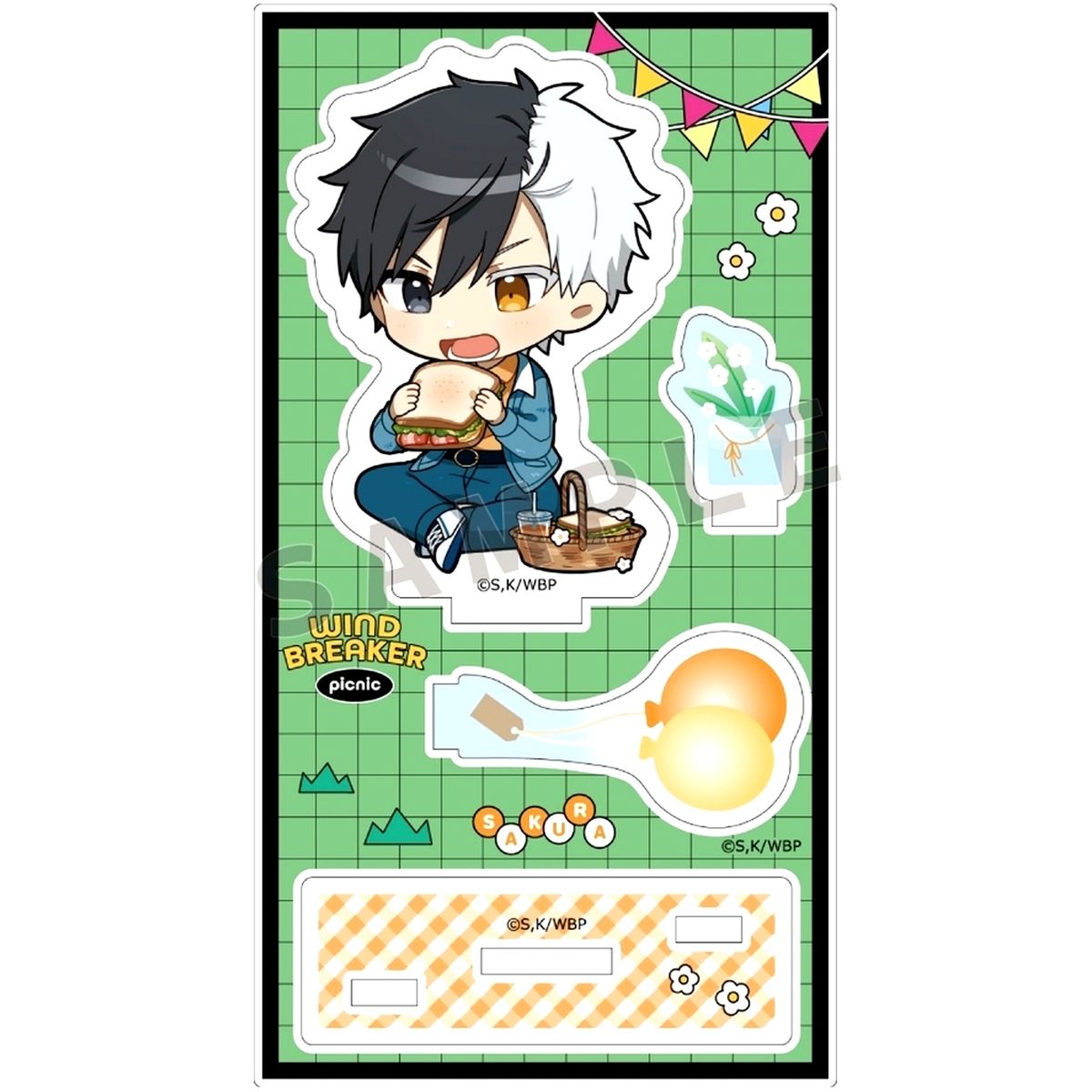 Haruka Sakura Picnic Acrylic Stand Wind Breaker [USED]