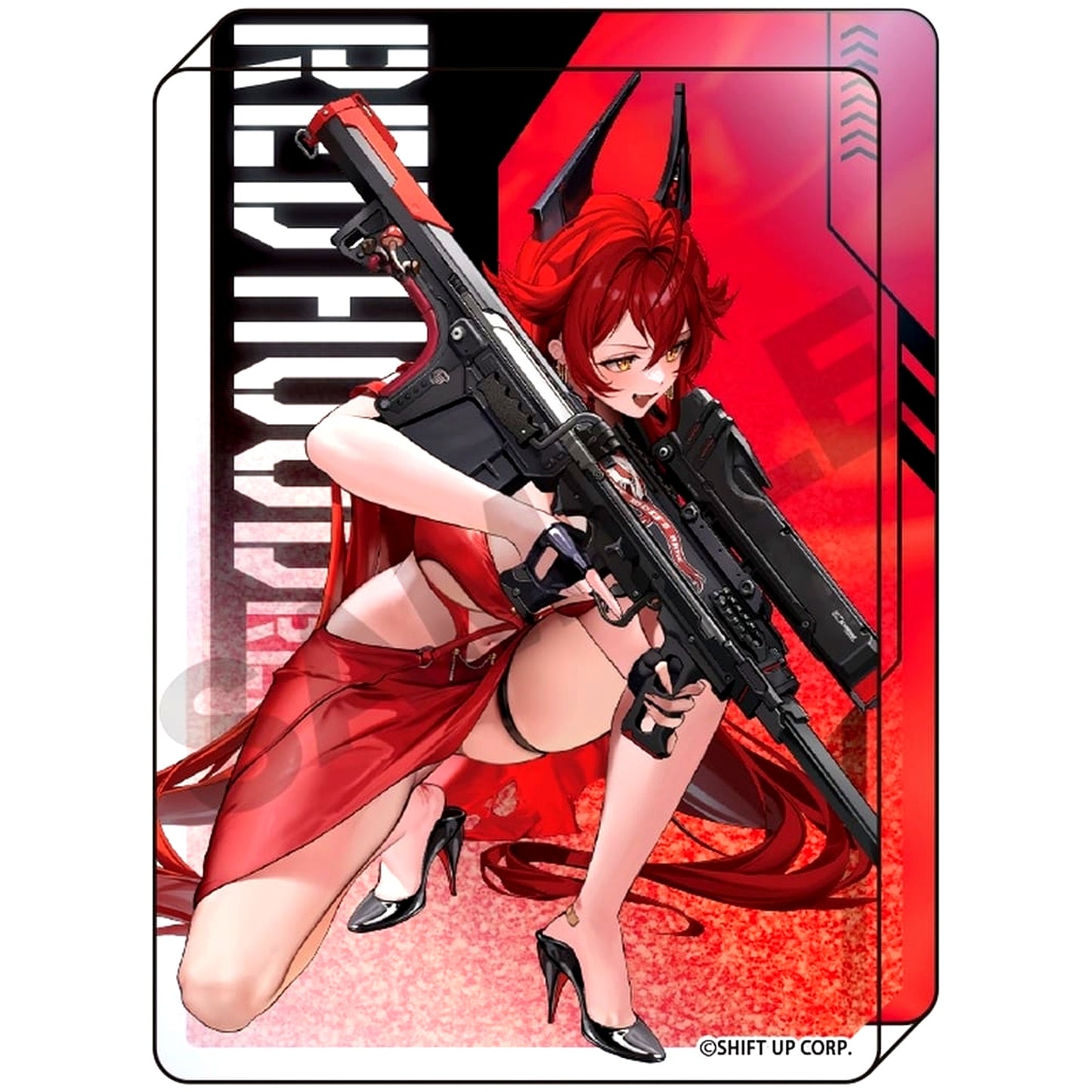 Red Hood Goddess of Victory: NIKKE Glitter Oil-In Acrylic Block [USED]