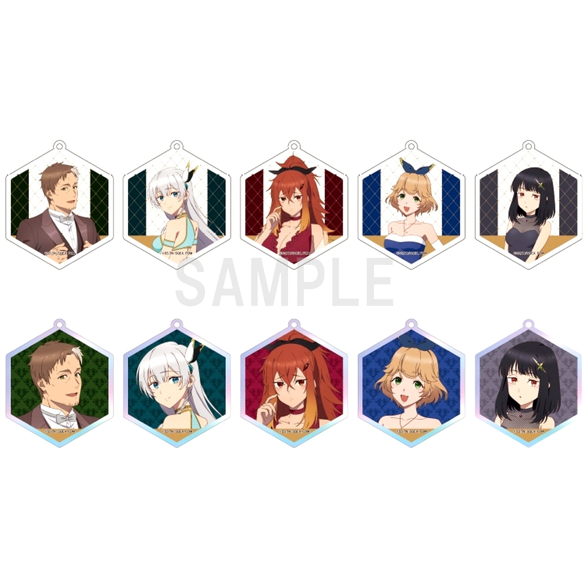 Set of 10 Acrylic Keychain Collection Dress Code Ver. Katainaka no Ossan Kensei ni Naru [USED]