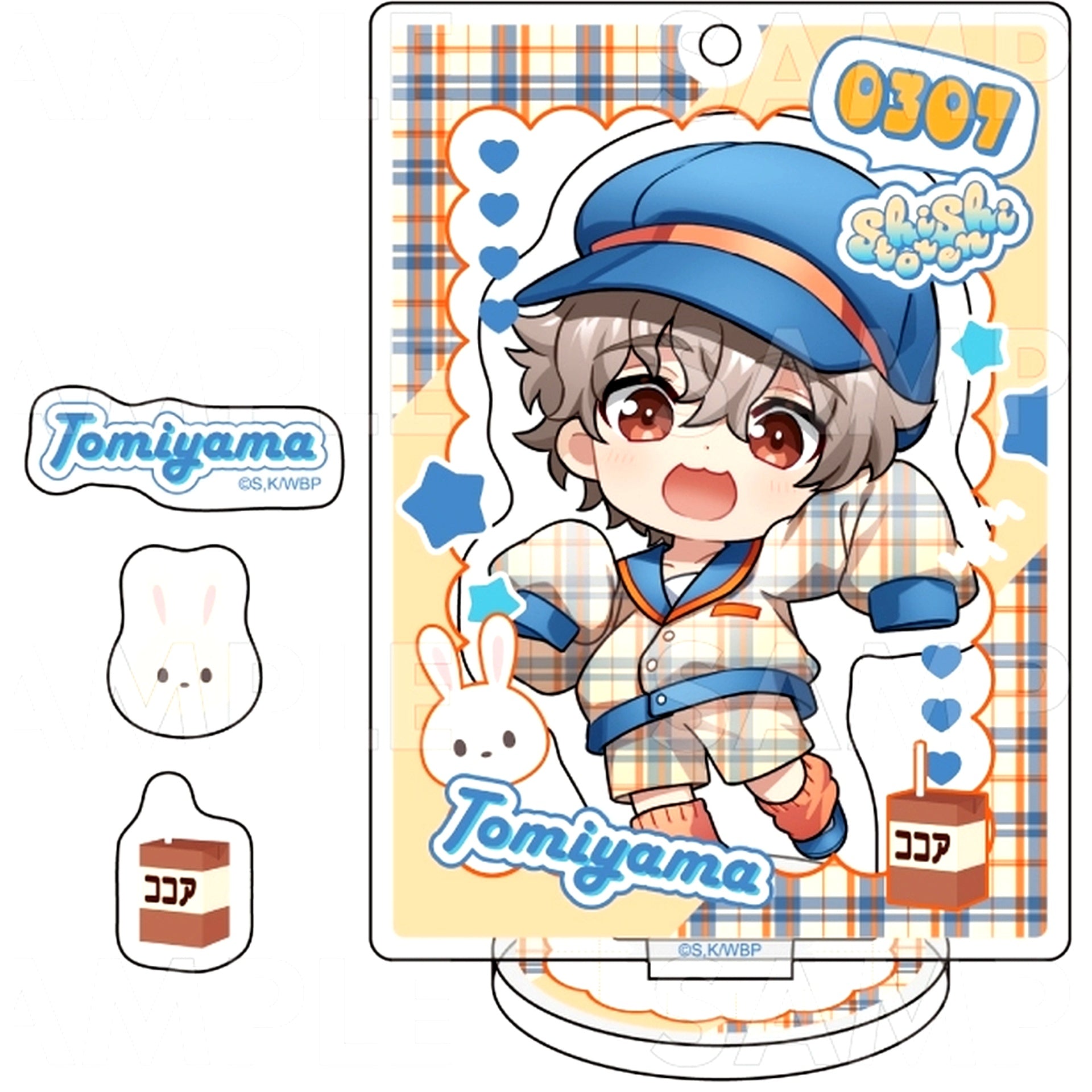 Choji Tomiyama Check Sailor Acrylic Stand Wind Breaker [USED]
