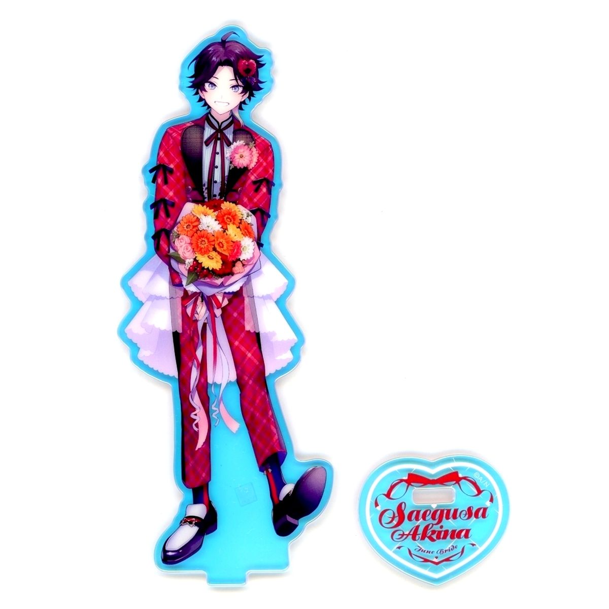 Saegusa Akina Virtual YouTuber Nijisanji Aurora Acrylic Stand Prism Heart June Bride [USED]