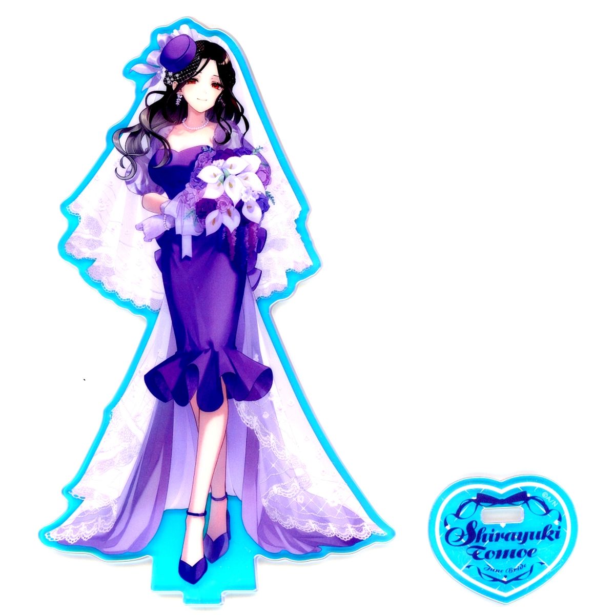 Shirayuki Tomoe Virtual YouTuber Nijisanji Aurora Acrylic Stand Prism Heart June Bride [USED]
