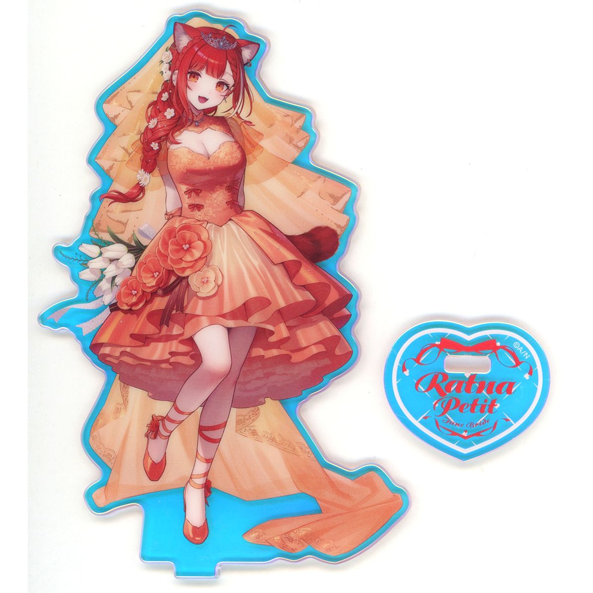 Ratna Petit Virtual YouTuber Nijisanji Aurora Acrylic Stand Prism Heart June Bride [USED]