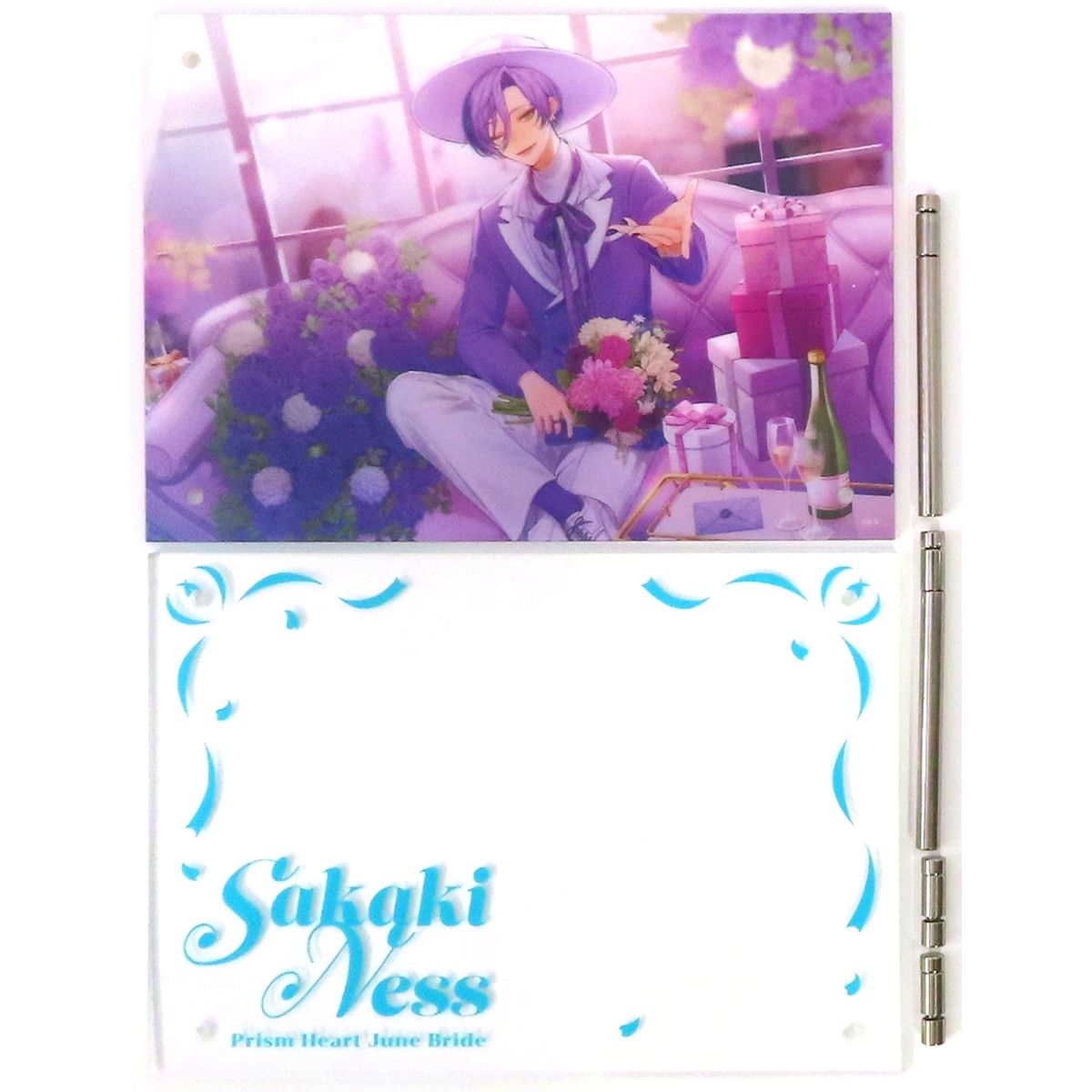 Sakaki Ness Virtual YouTuber Nijisanji 2-Layer Acrylic Panel Prism Heart June Bride [USED]