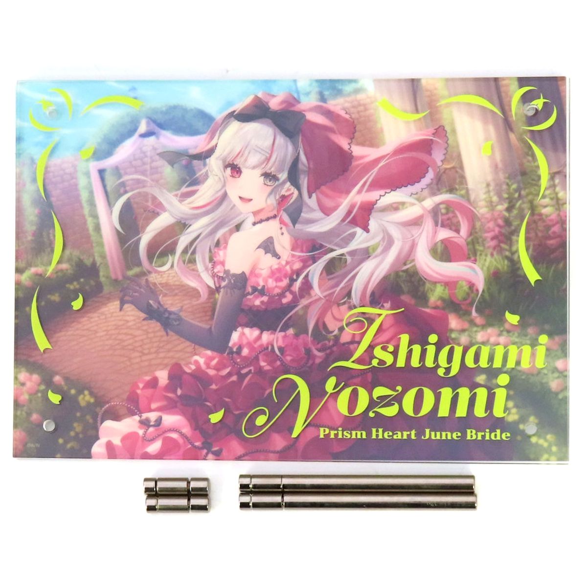 Ishigami Nozomi Acrylic Item Panel Virtual YouTuber Nijisanji Two-Layer Prism Heart June Bride [USED]