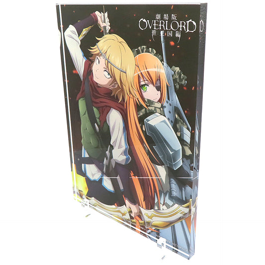 Neia Baraja & Shizu Delta Anime Illustration Overlord The Sacred Kingdom Movie Blu-ray Limited Edition Kadokawa Store Limited Purchase Bonus A5 Acrylic Block [USED]