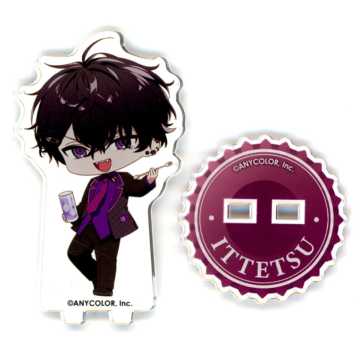 Saiki Ittetsu Virtual YouTuber Nijisanji Mini Acrylic Stand NIJISANJI & NIJISANJI EN HEROIC BAR x animate cafe [USED]