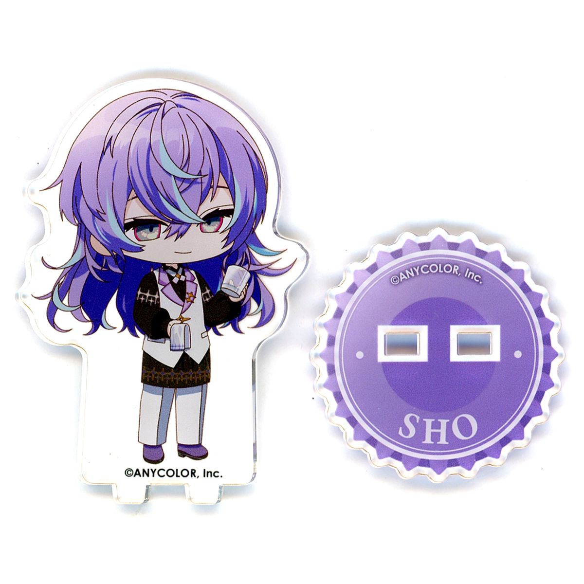 Hoshirube Sho Virtual YouTuber Nijisanji Mini Acrylic Stand NIJISANJI & NIJISANJI EN HEROIC BAR x animate cafe [USED]