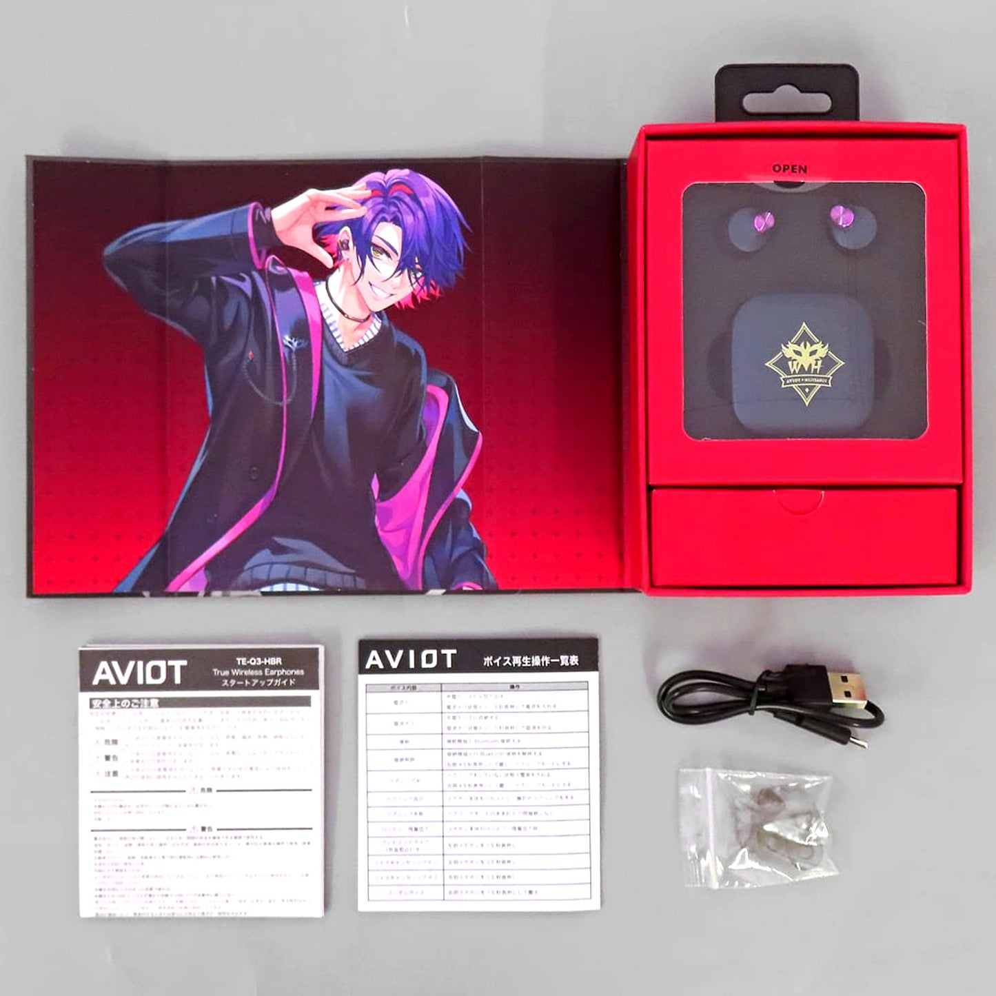 Hibari Watarai Nijisanji Virtual YouTuber Wireless Earbuds x AVIOT [USED]