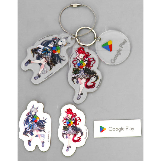 Chrono Genesis & Loves Only You Uma Musume Pretty Derby 6th EVENT The New Frontier Google Play Present Campaign Winning Item Keychain Set [USED]