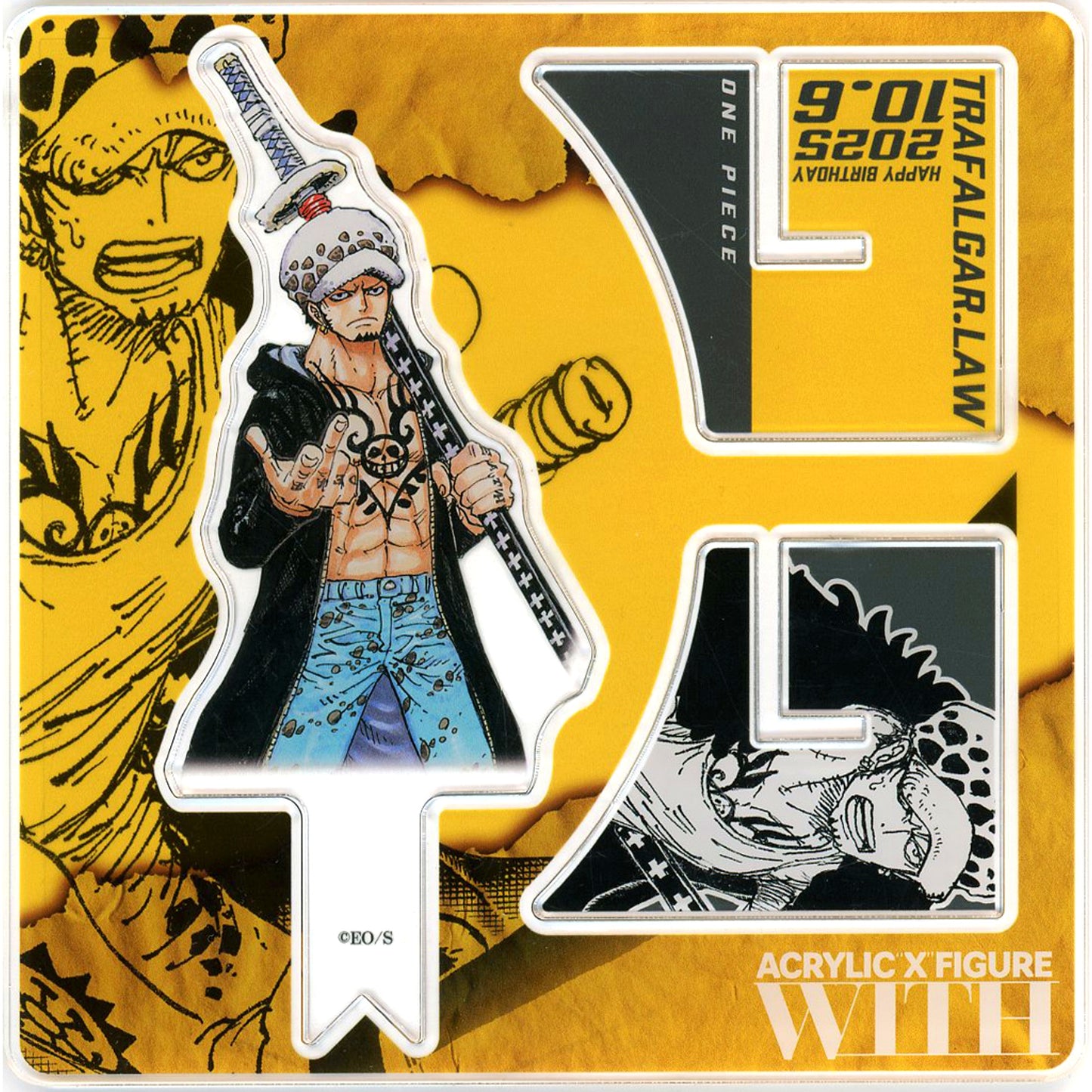 Trafalgar Law Birthday Acrylic X Figure -with- - 2025 One Piece [USED]