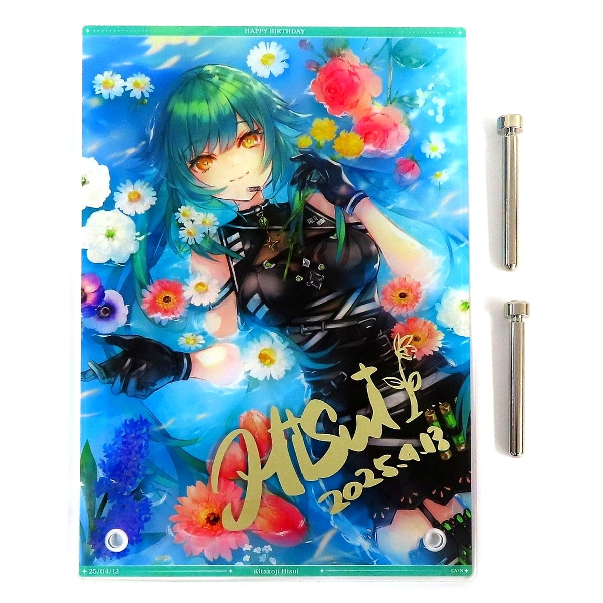 Kitakoji Hisui Virtual YouTuber Nijisanji A5 Acrylic Panel Replica Signed Birthday 2025 Only Sold Separately [USED]