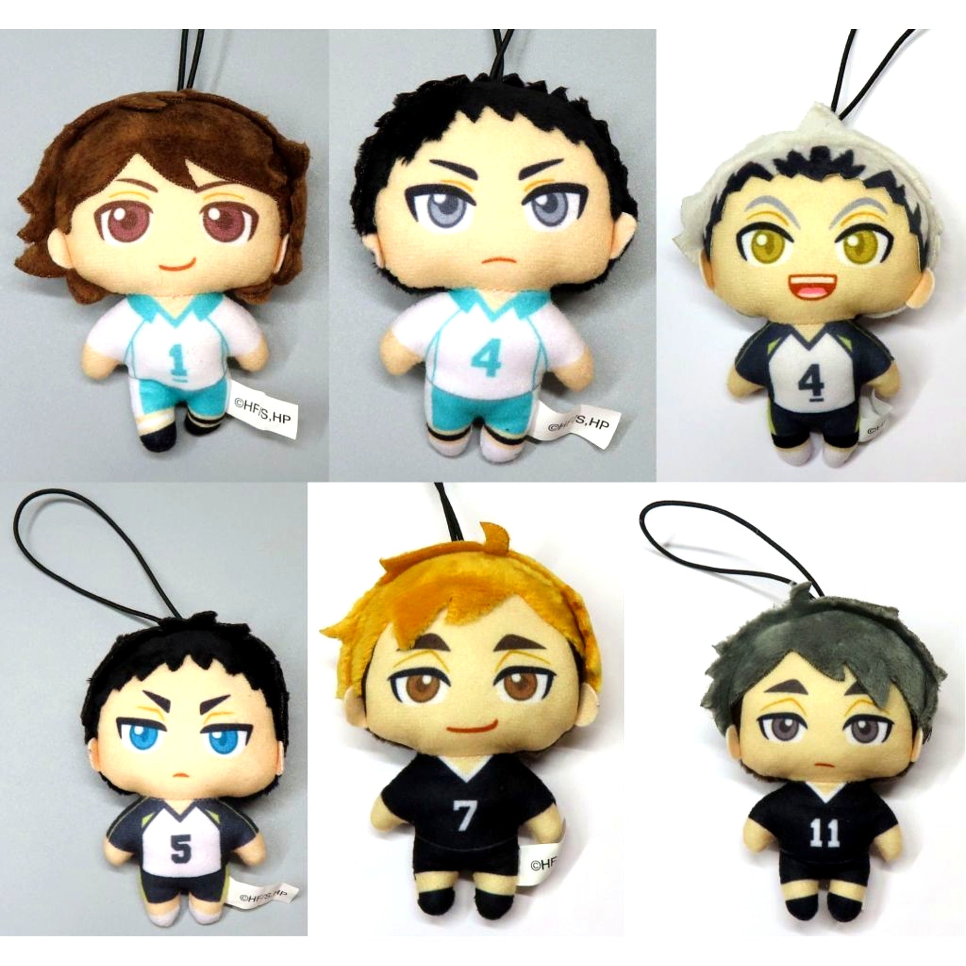 Set of 6 Haikyu!! Plush Mascot 2 [USED]