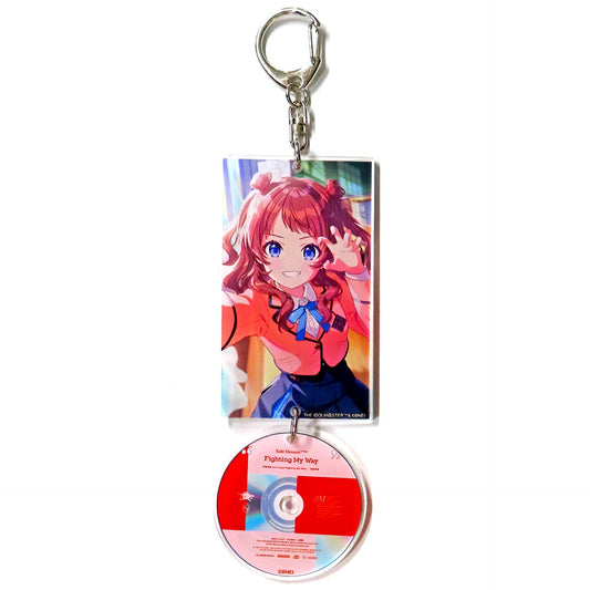 Saki Hanami Gakuen Idolmaster Hatsuboshi Gakuen Retro Collection Official 8cm CD Style Acrylic Keychain [USED]