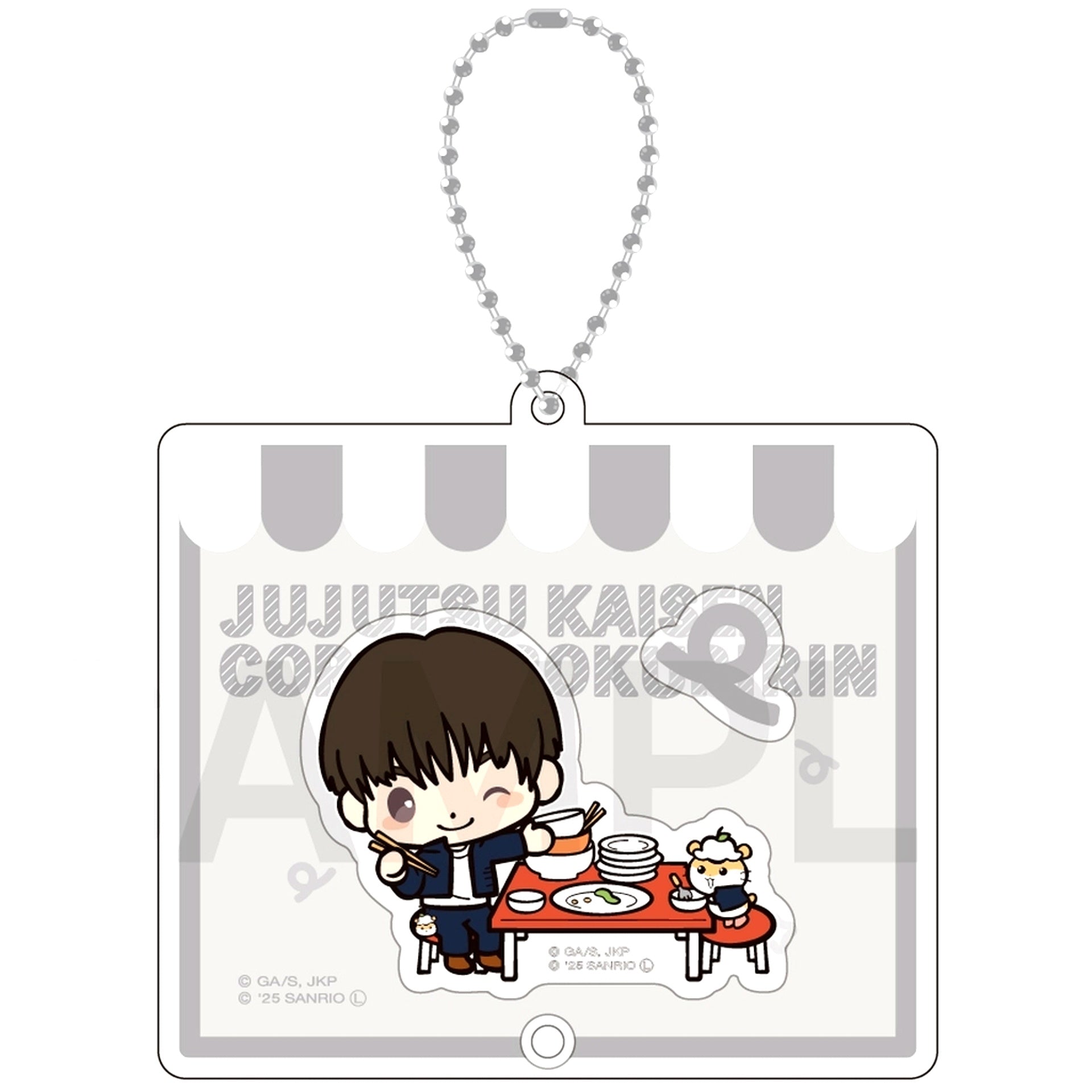 Yu Haibara x Corocorokuririn Jujutsu Kaisen Sanrio Characters Shaka Shaka Acrylic Keychain 05 [USED]