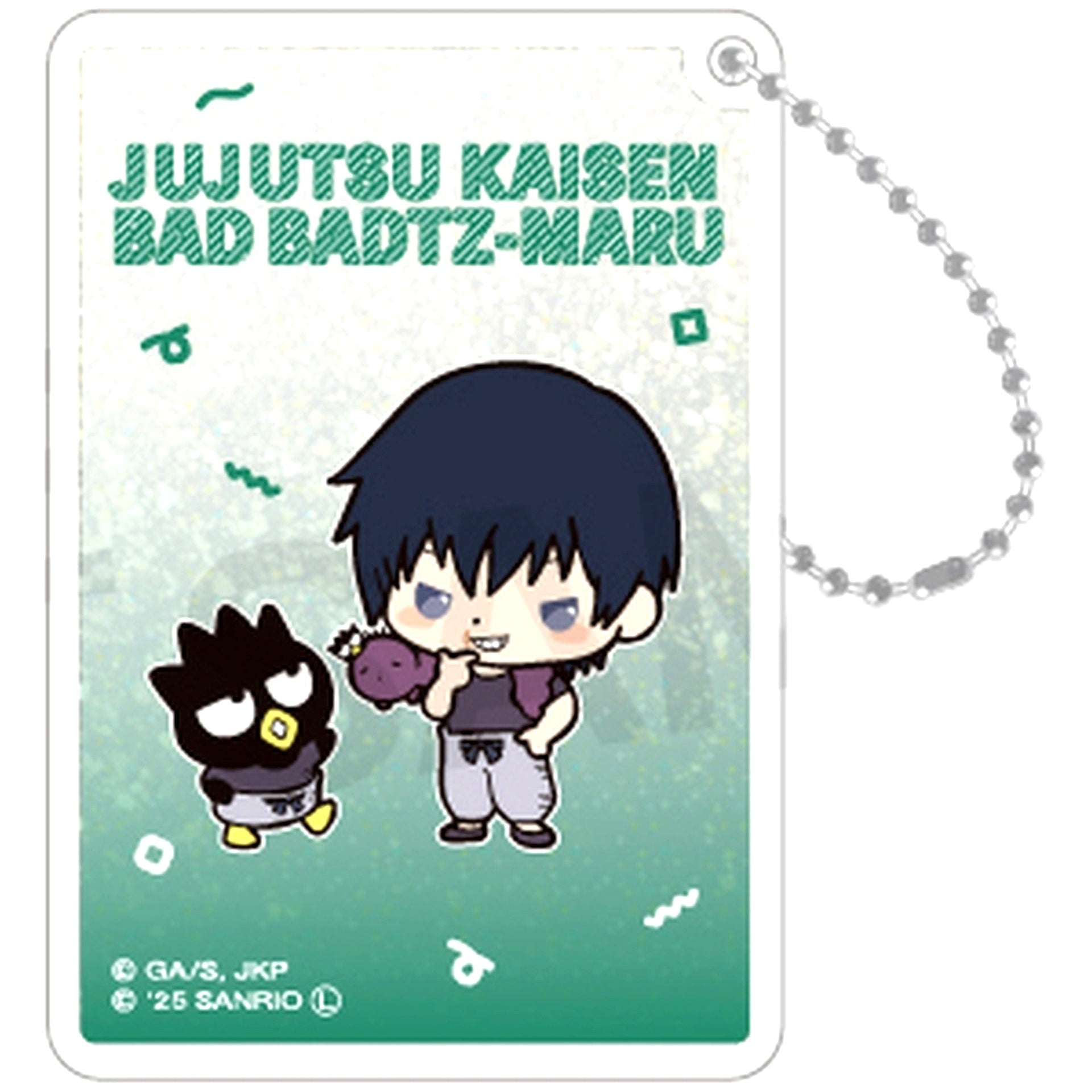 Toji Fushiguro x Bad Badtz-Maru Jujutsu Kaisen x Sanrio Characters Glitter Keychain [USED]