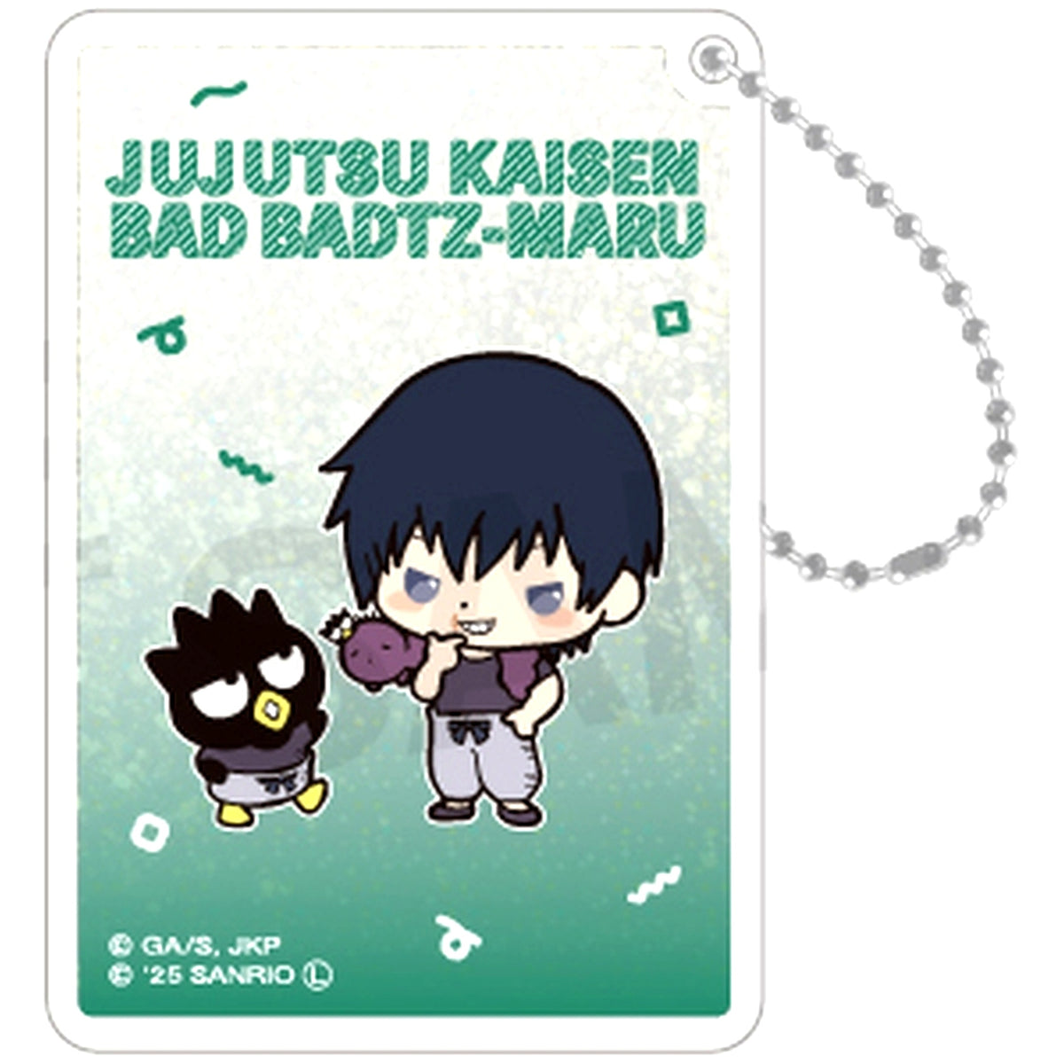 Toji Fushiguro x Bad Badtz-Maru Jujutsu Kaisen x Sanrio Characters Glitter Keychain [USED]