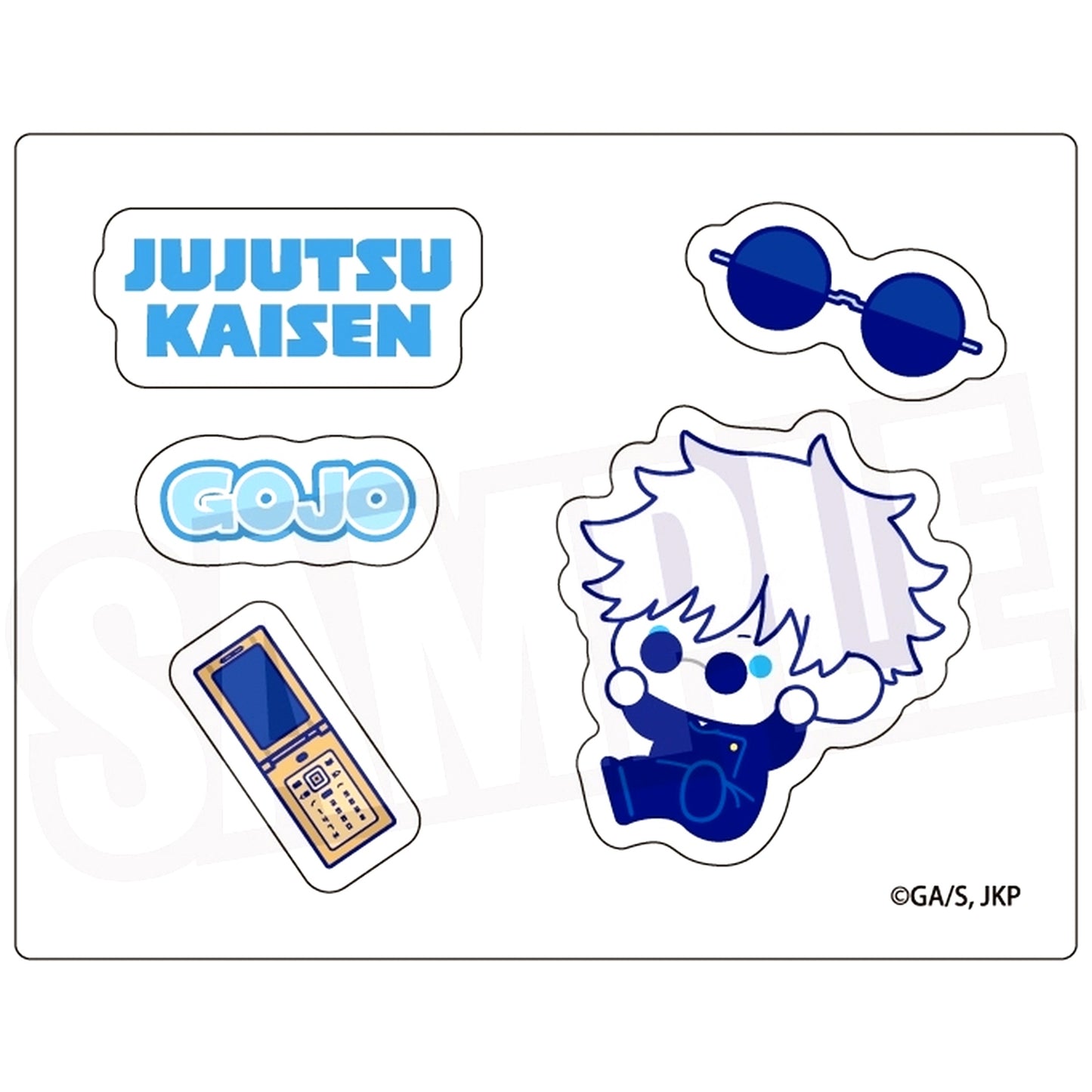 01. Satoru Gojo Newly Drawn Illustration Puni Cute Acrylic Flake Jujutsu Kaisen Hidden Inventory Premature Death [USED]