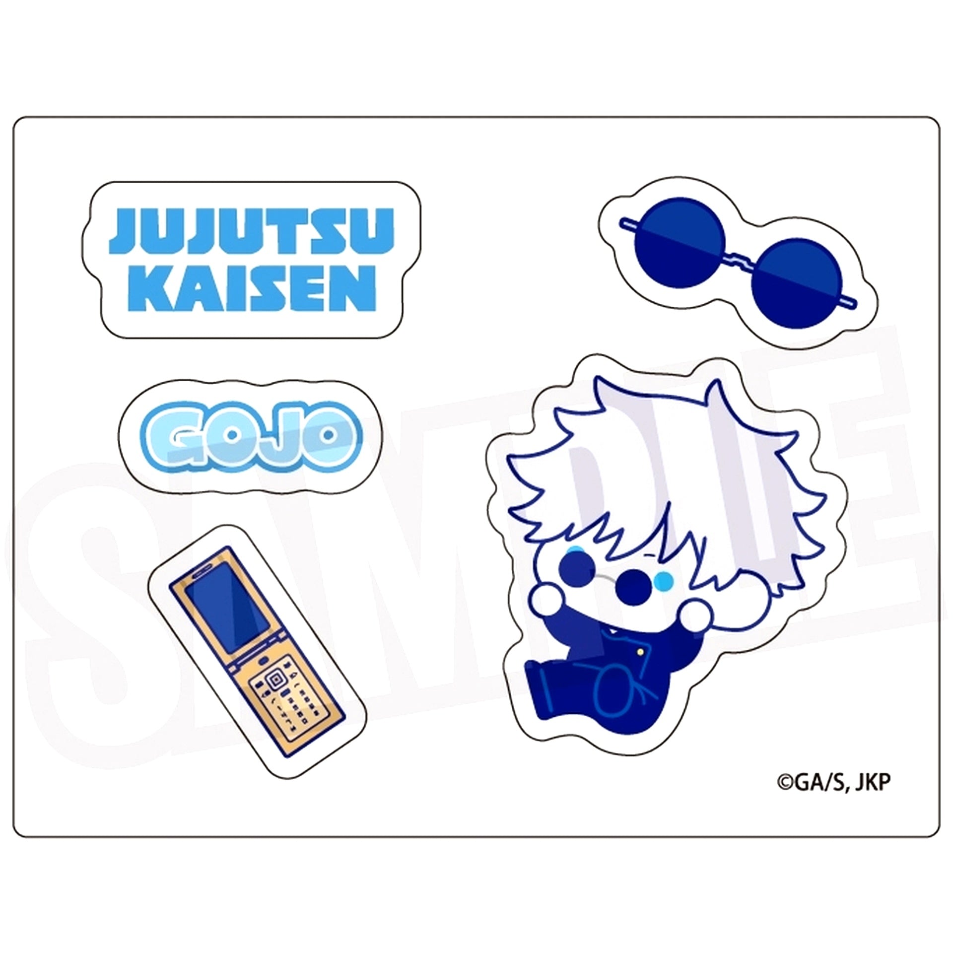 01. Satoru Gojo Newly Drawn Illustration Puni Cute Acrylic Flake Jujutsu Kaisen Hidden Inventory Premature Death [USED]