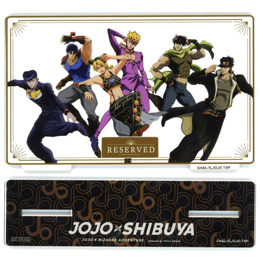 Group Acrylic Seat Card JoJo x Shibuya Tokyu Group x JoJo's Bizarre Adventure Collaboration Restaurant a Vient Course Menu Reservation Bonus [USED]