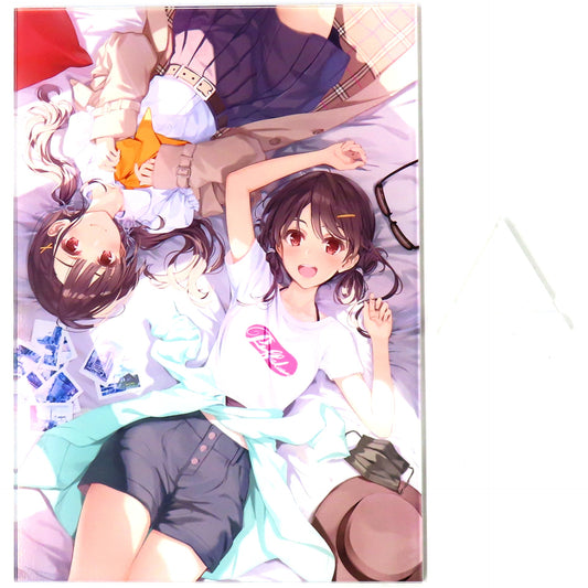 Shie Shirayuki & Miai Shirayuki Futago Tantei Shie & Miai Sayonara, Watashi no Kawaikunai Futagotachi A4 Chara Fine Acrylic Melonbooks Limited Premium Goods [USED]