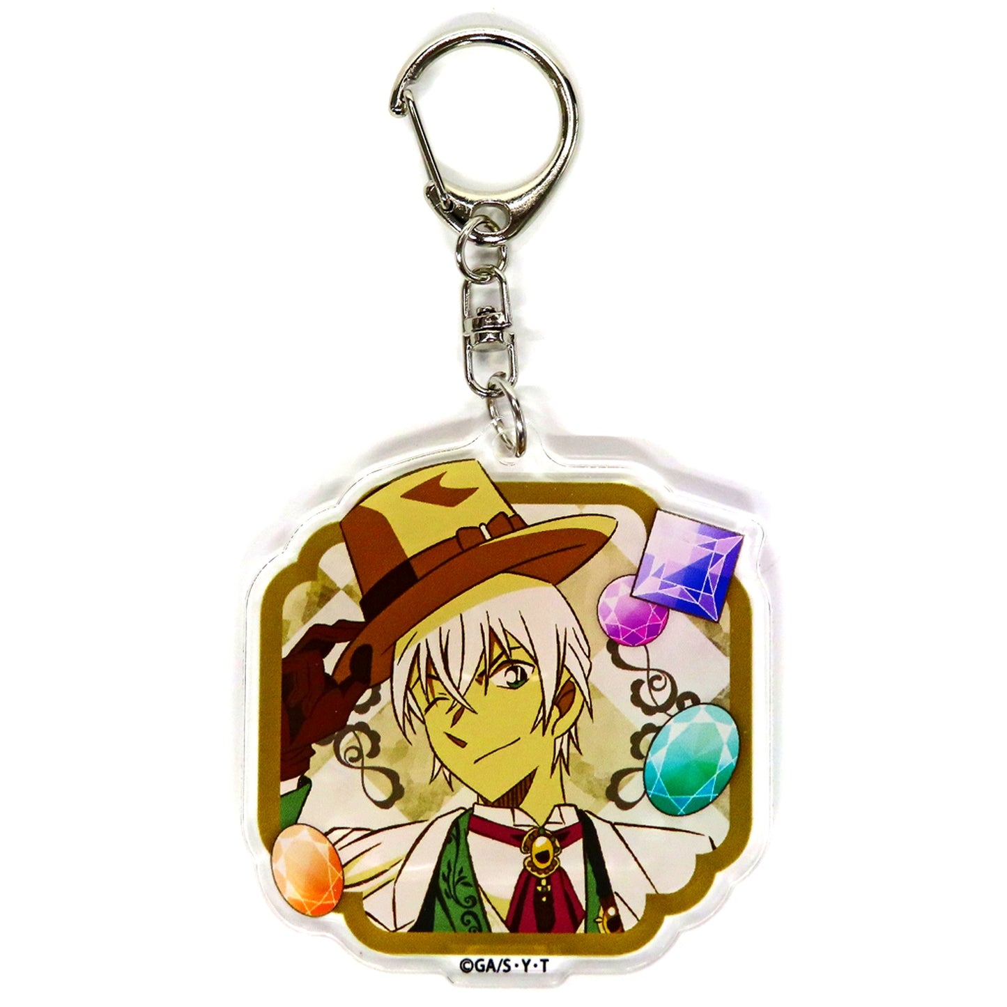 Toru Amuro Detective Conan Clapalette Trading Acrylic Keychain Type A Gem [USED]
