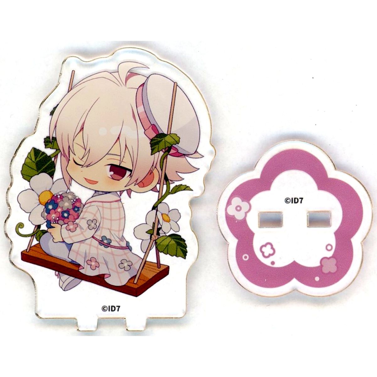 Tenn Kujo IDOLiSH7 Trading Mini Acrylic Stand swing flower of happiness x animatecafe Ver. Group B [USED]