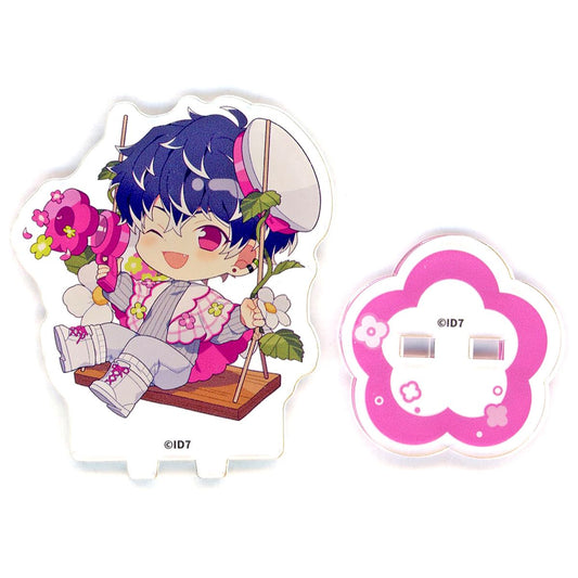 Momo IDOLiSH7 swing flower of happiness x animatecafe Trading Mini Acrylic Stand swing flower of happiness Ver. Group B [USED]