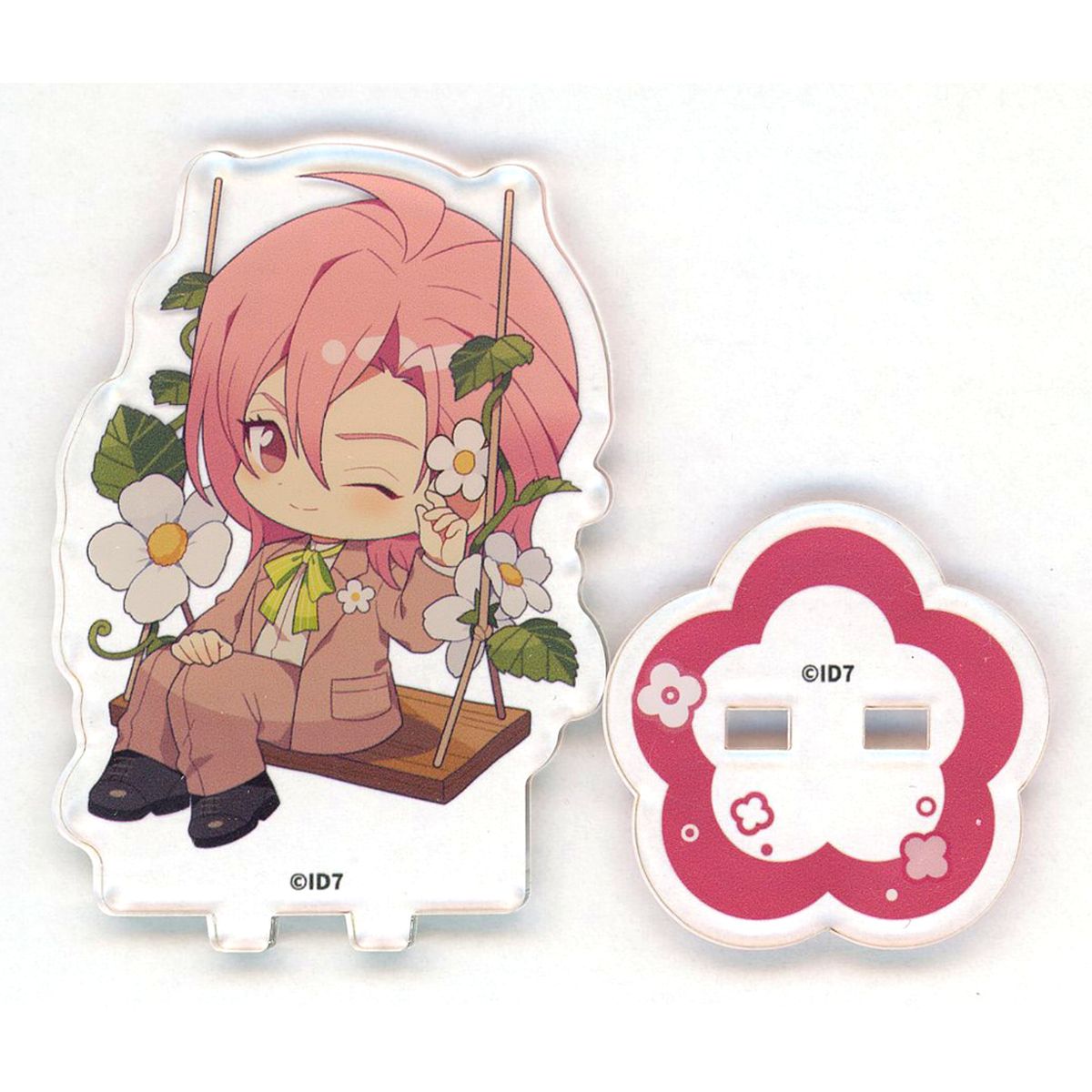 Kaoru Anesagi IDOLiSH7 Trading Mini Acrylic Stand swing flower of happiness x animatecafe Ver. Group C [USED]