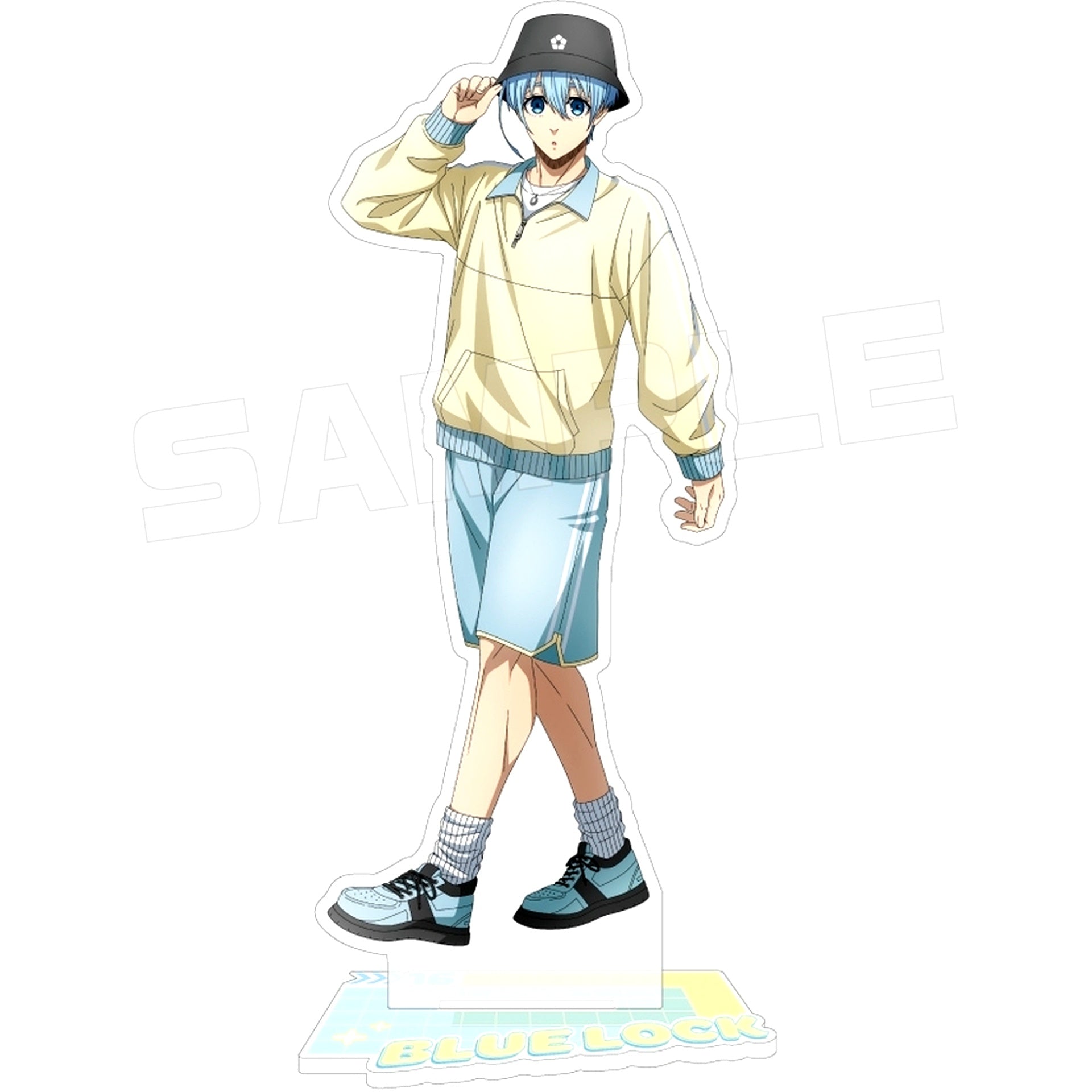 Yo Hiori Pastel Wear Blue Lock Acrylic Stand [USED]