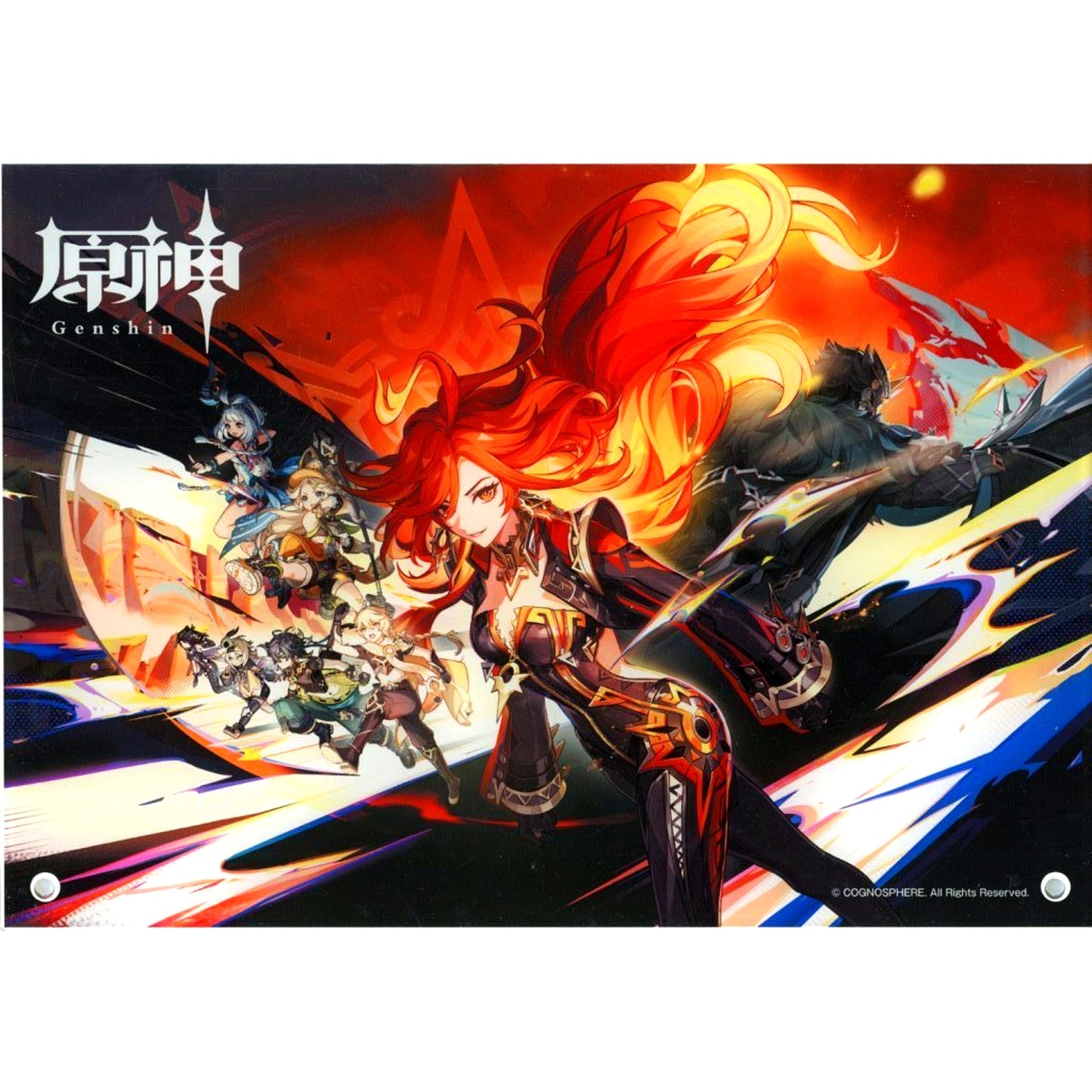 All Characters B5 Original Acrylic Plate Genshin Impact Weekly Famitsu Jan 9/16 2025 Combined Issue Limited Edition Bundle Bonus [USED]