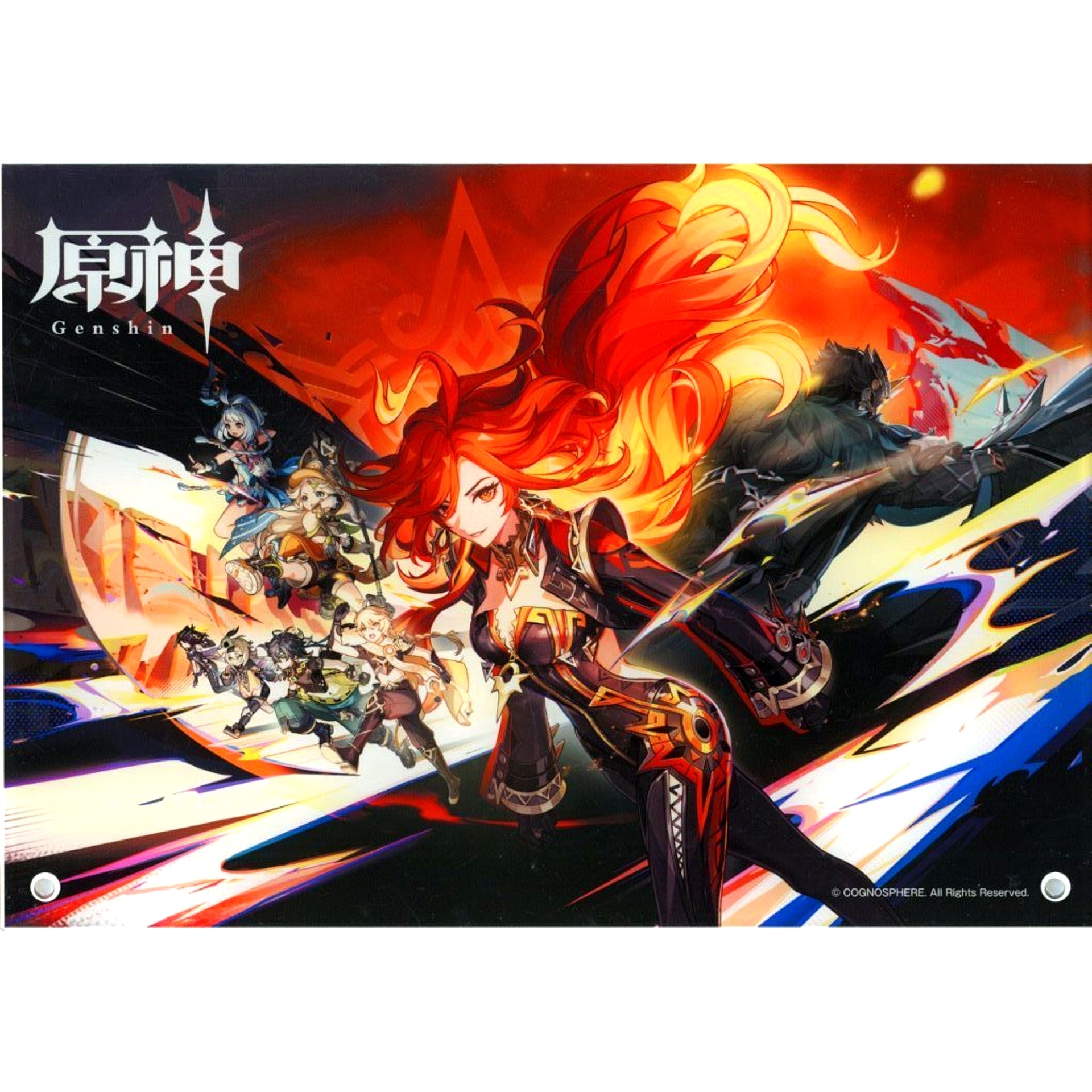 All Characters B5 Original Acrylic Plate Genshin Impact Weekly Famitsu Jan 9/16 2025 Combined Issue Limited Edition Bundle Bonus [USED]