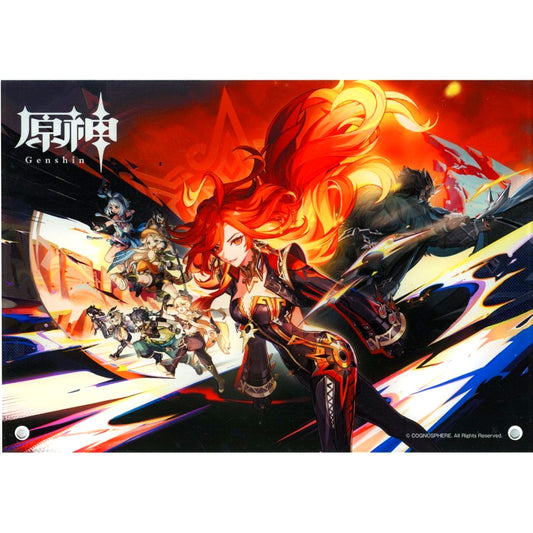 All Characters B5 Original Acrylic Plate Genshin Impact Weekly Famitsu Jan 9/16 2025 Combined Issue Limited Edition Bundle Bonus [USED]