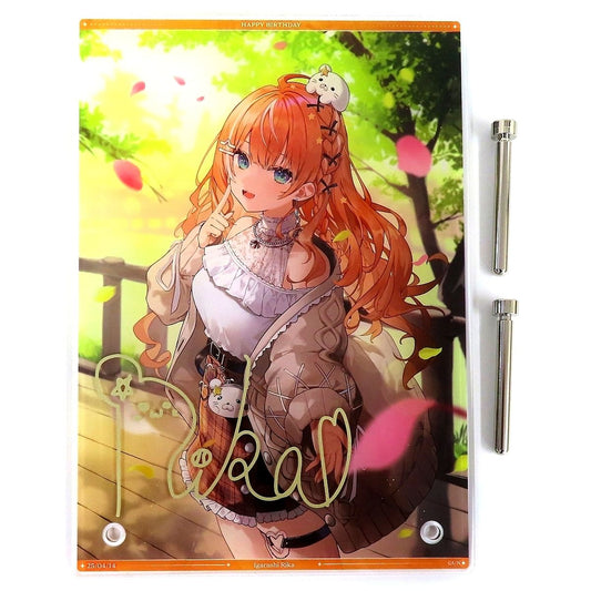 Igarashi Rika A5 Acrylic Panel Replica Autograph Virtual YouTuber Nijisanji Birthday 2025 Bundle Bonus [USED]