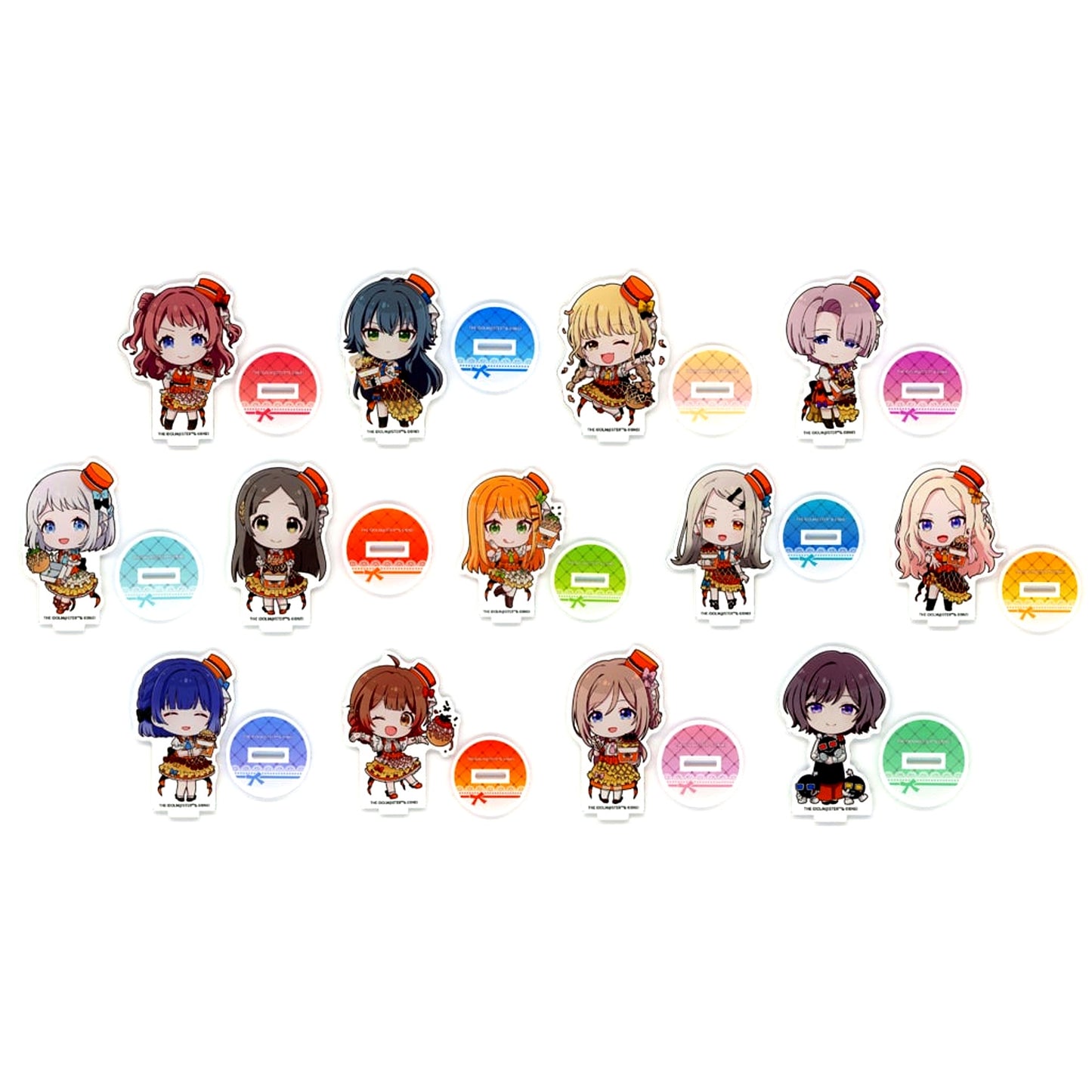 Set of 13 Gakuen Idolmaster Bakudanyaki Honpo Vol.2 Trading Acrylic Stand [USED]