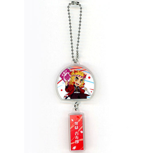 Kyojuro Rengoku Demon Slayer ufotable Illustration Wind Chime Acrylic Keychain Aeon Total Concentration Summer Festival First-Come Purchase Campaign Present [USED]